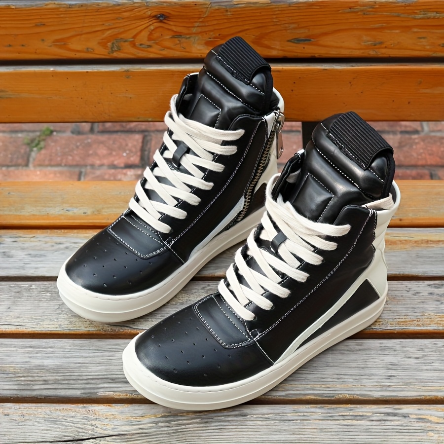High-Top Men'S Sneakers, Lace-Up Stitched Sports Shoes, Women'S Platform Sneakers, Unisex Casual Athletic Shoes, Striped Embroidered Ankle Boots.