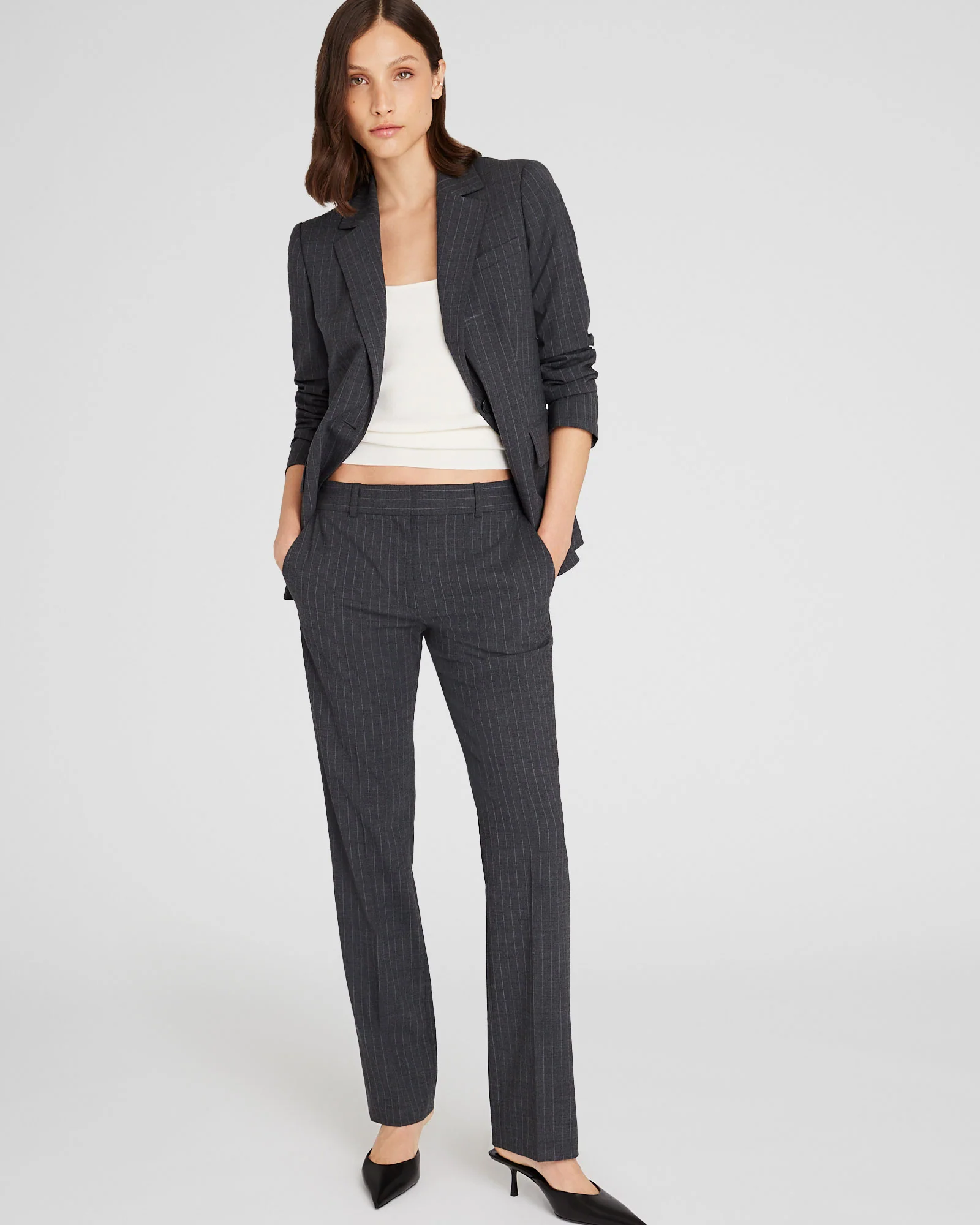 Borrem Pinstripe Full-Length Pant