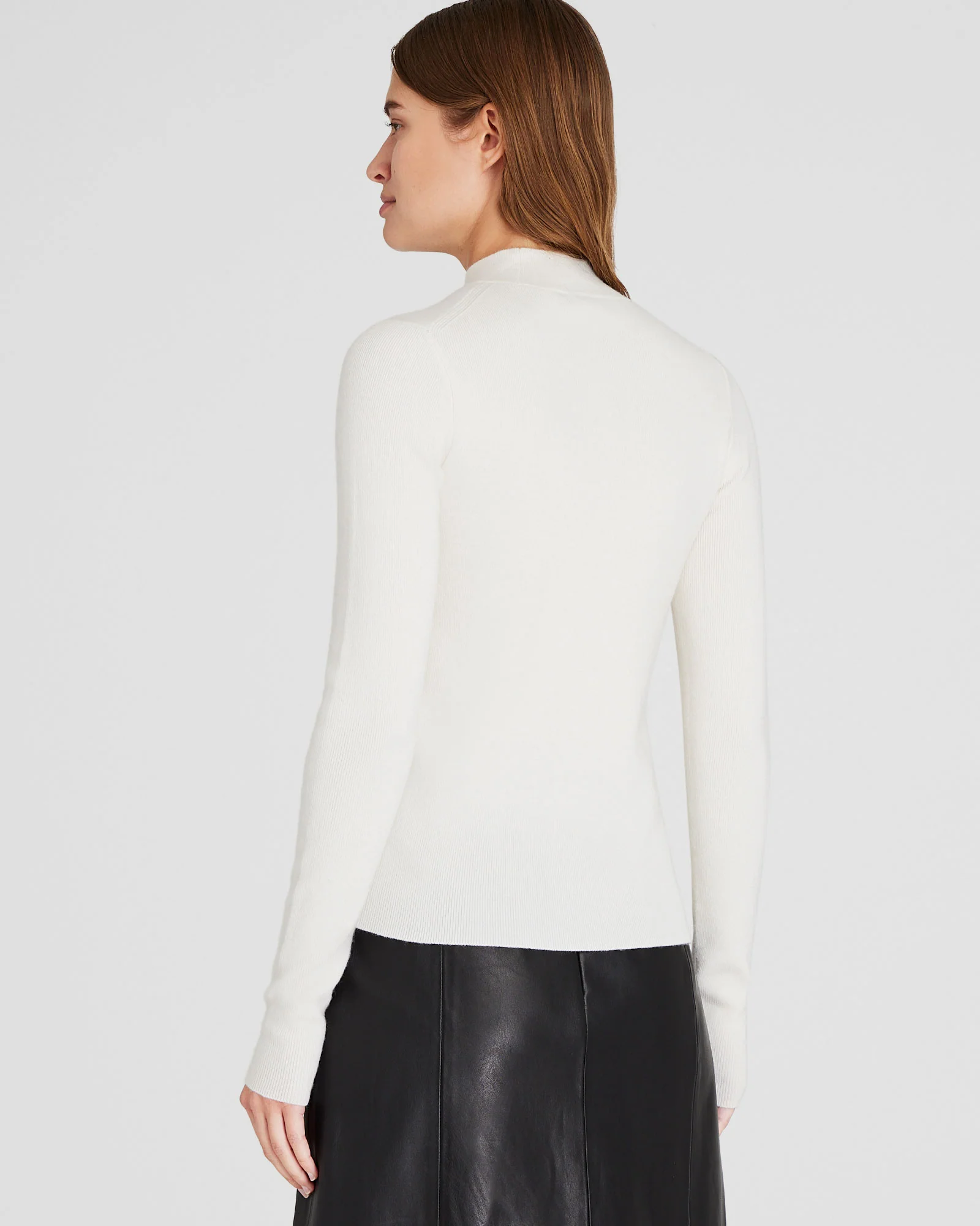 Merino Rib Mockneck Sweater