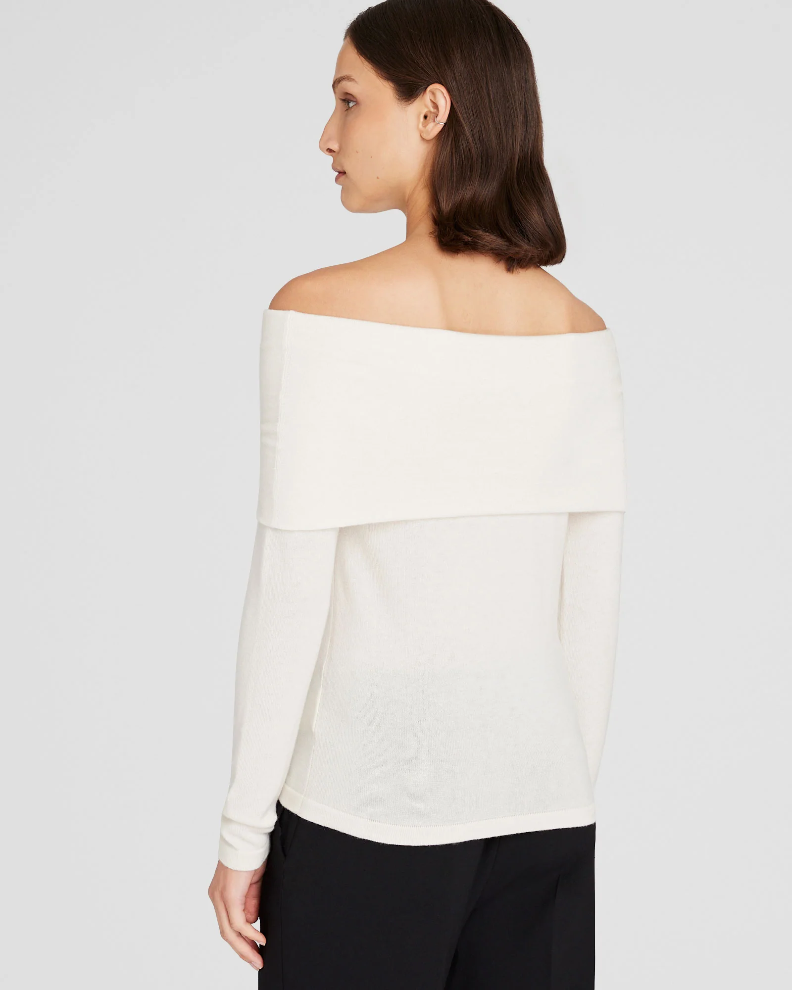 Off-The-Shoulder Cashmere Sweater