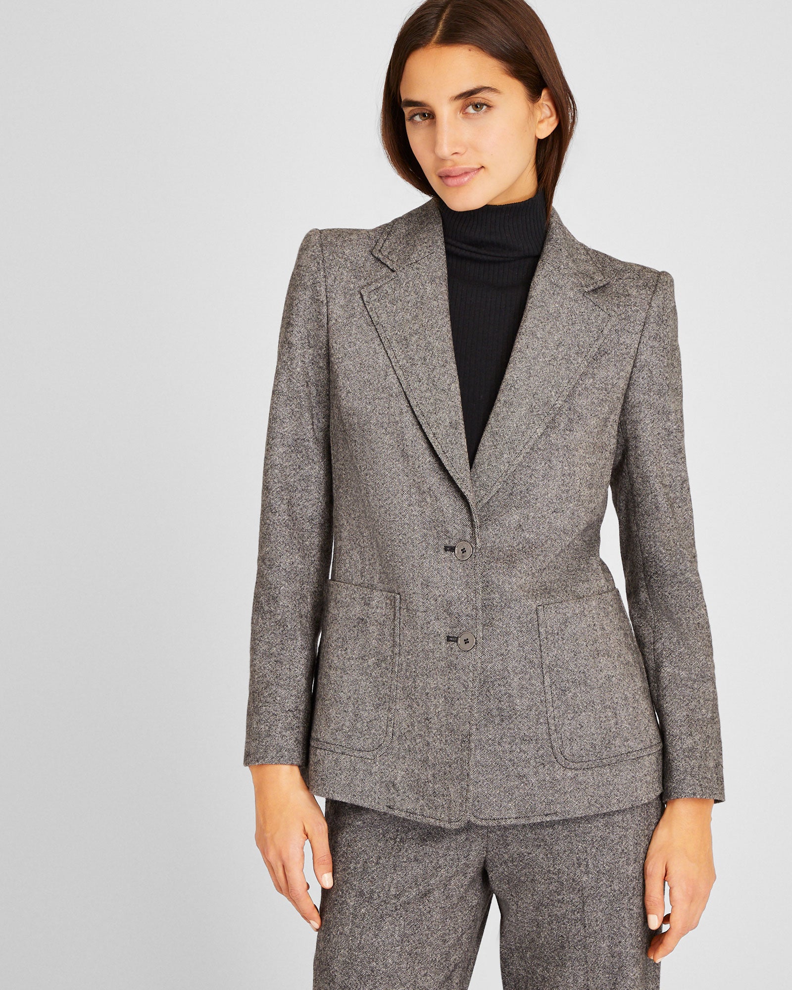 Textured Patch Pocket Blazer