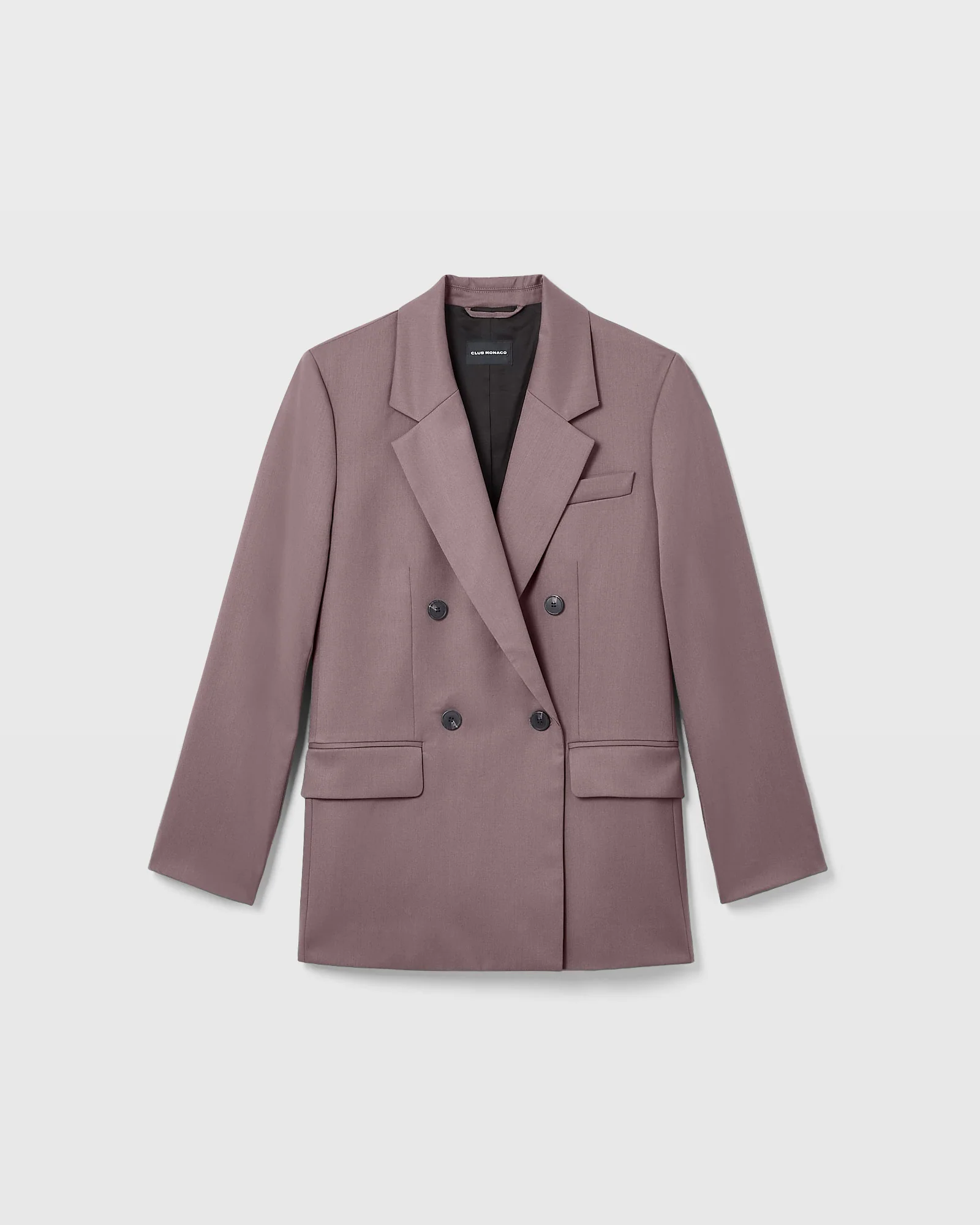 Lightweight Wool Relaxed Double Breasted Blazer