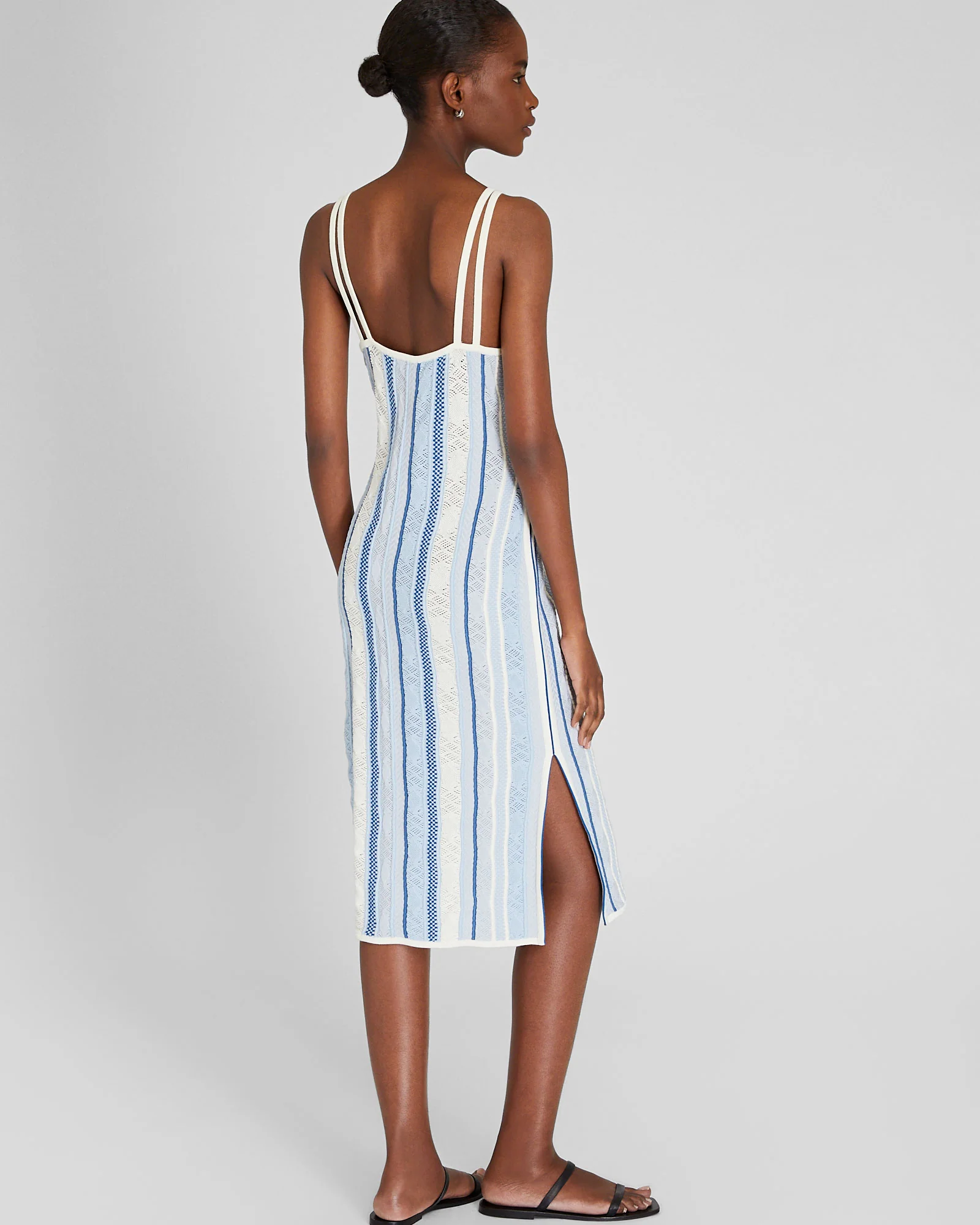Multi-Stitch Stripe Dress