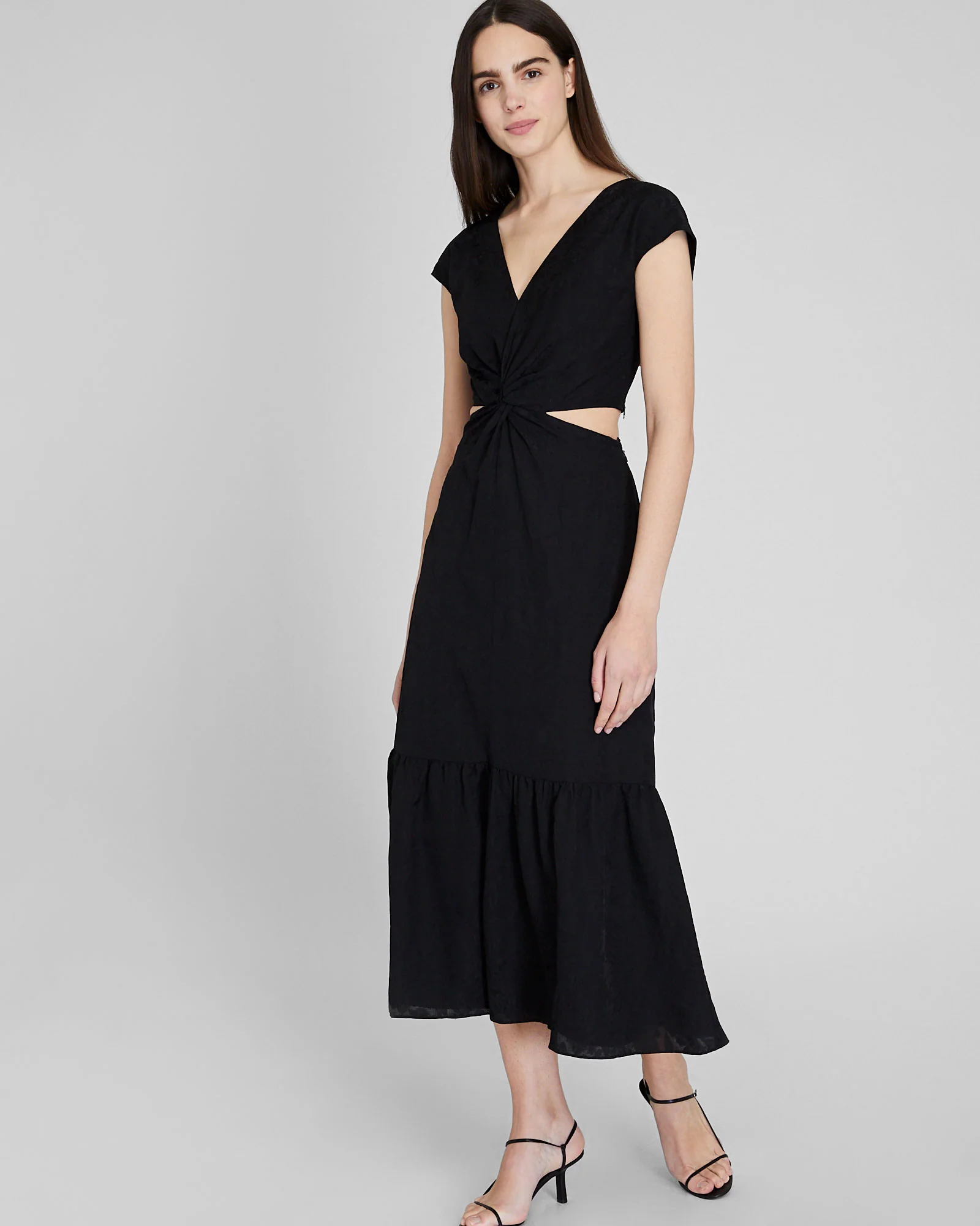 Twist Front Cut Out Maxi Dress