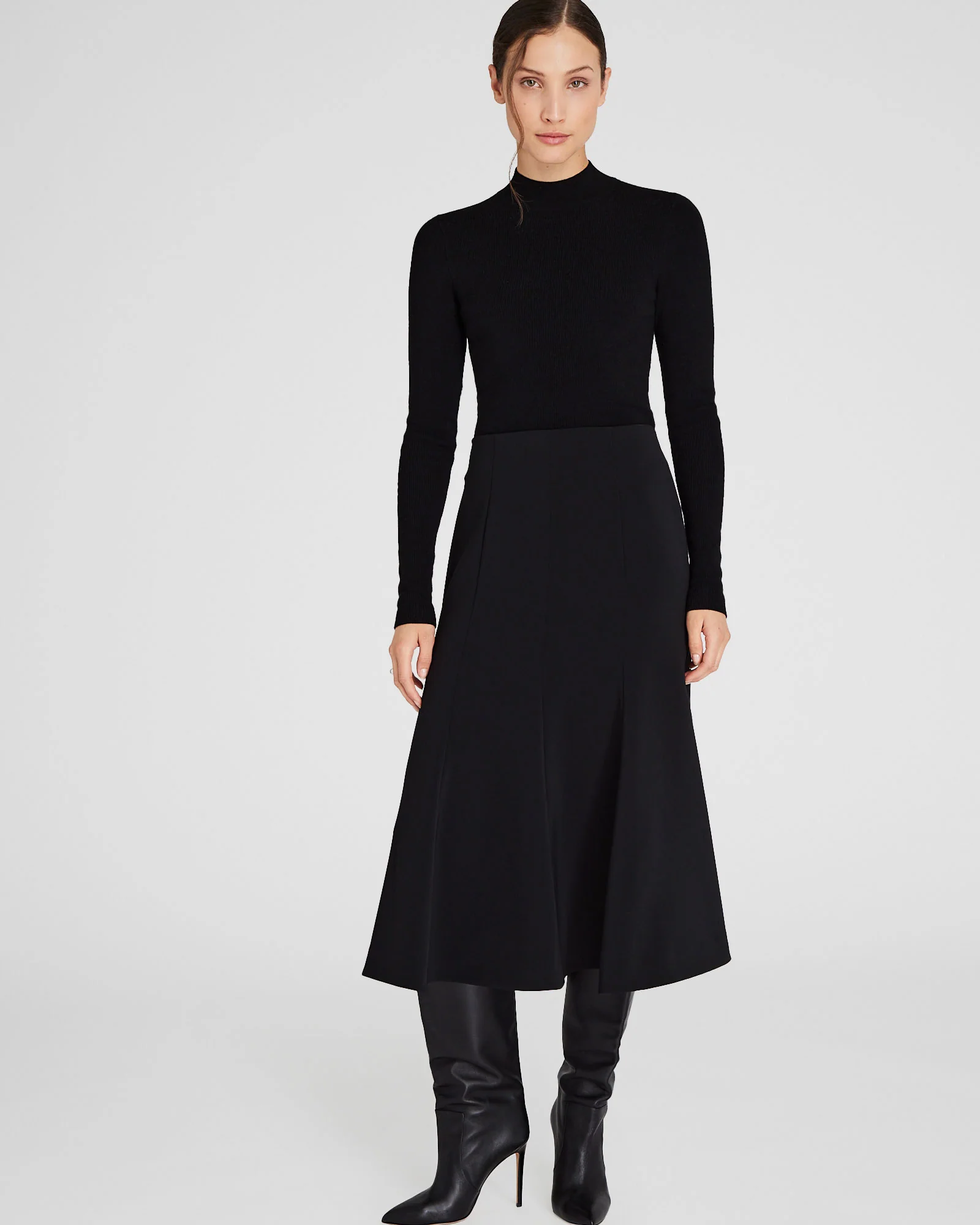 Merino Rib Mockneck Sweater