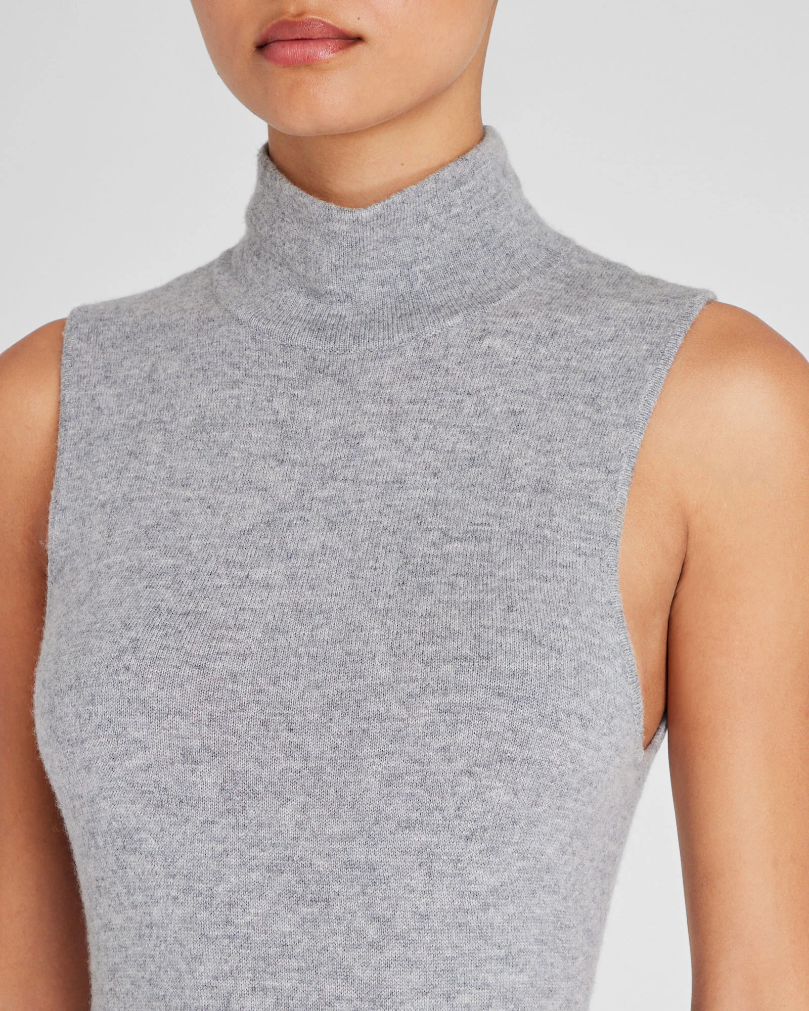 Sleeveless Turtleneck Maxi Dress