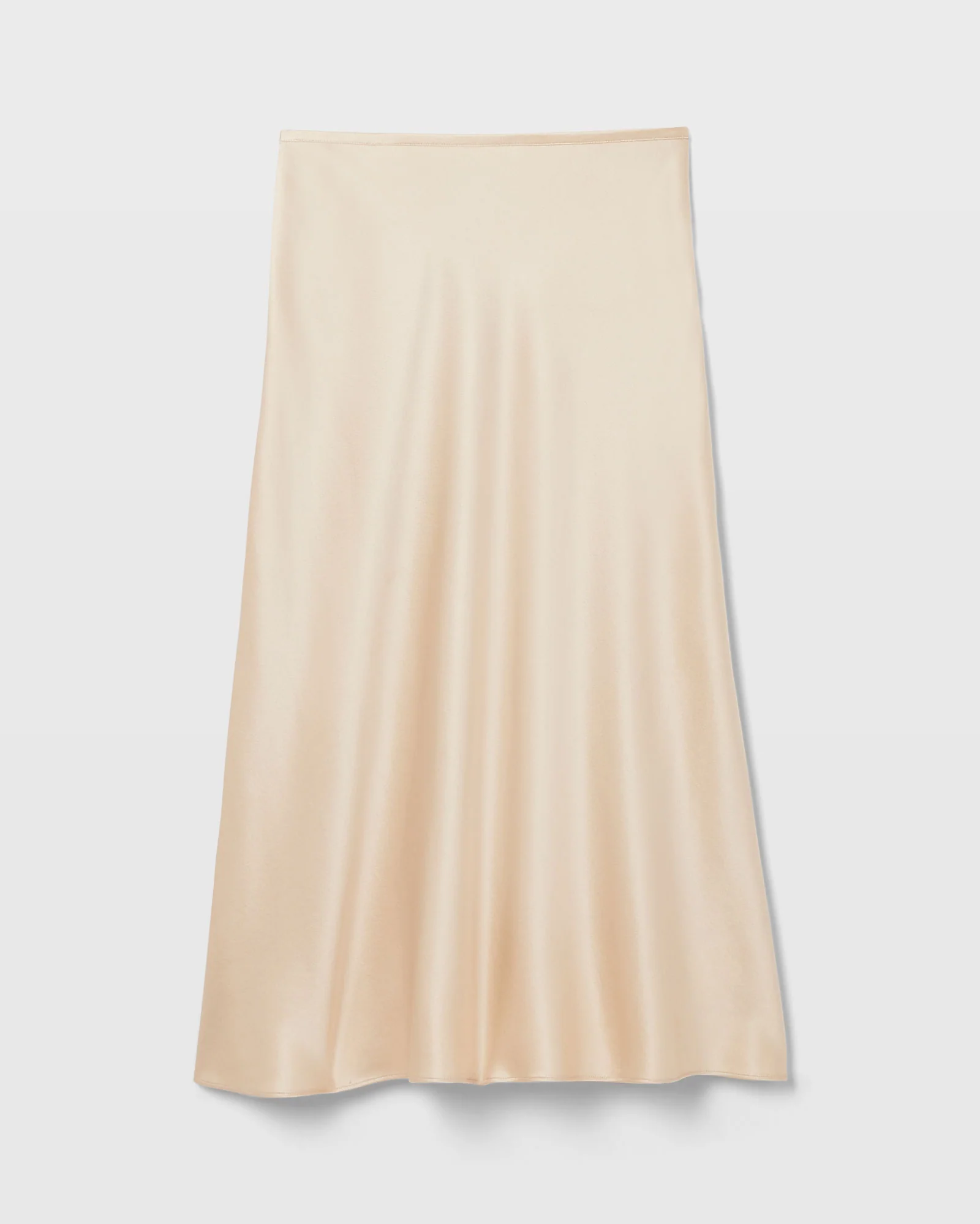 Silk Charmeuse Midi Skirt