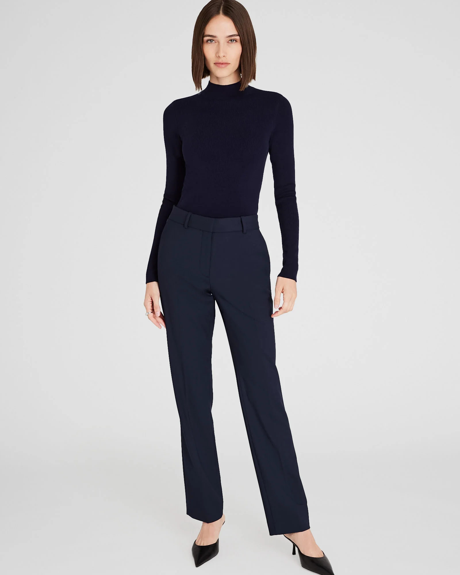 Merino Rib Mockneck Sweater