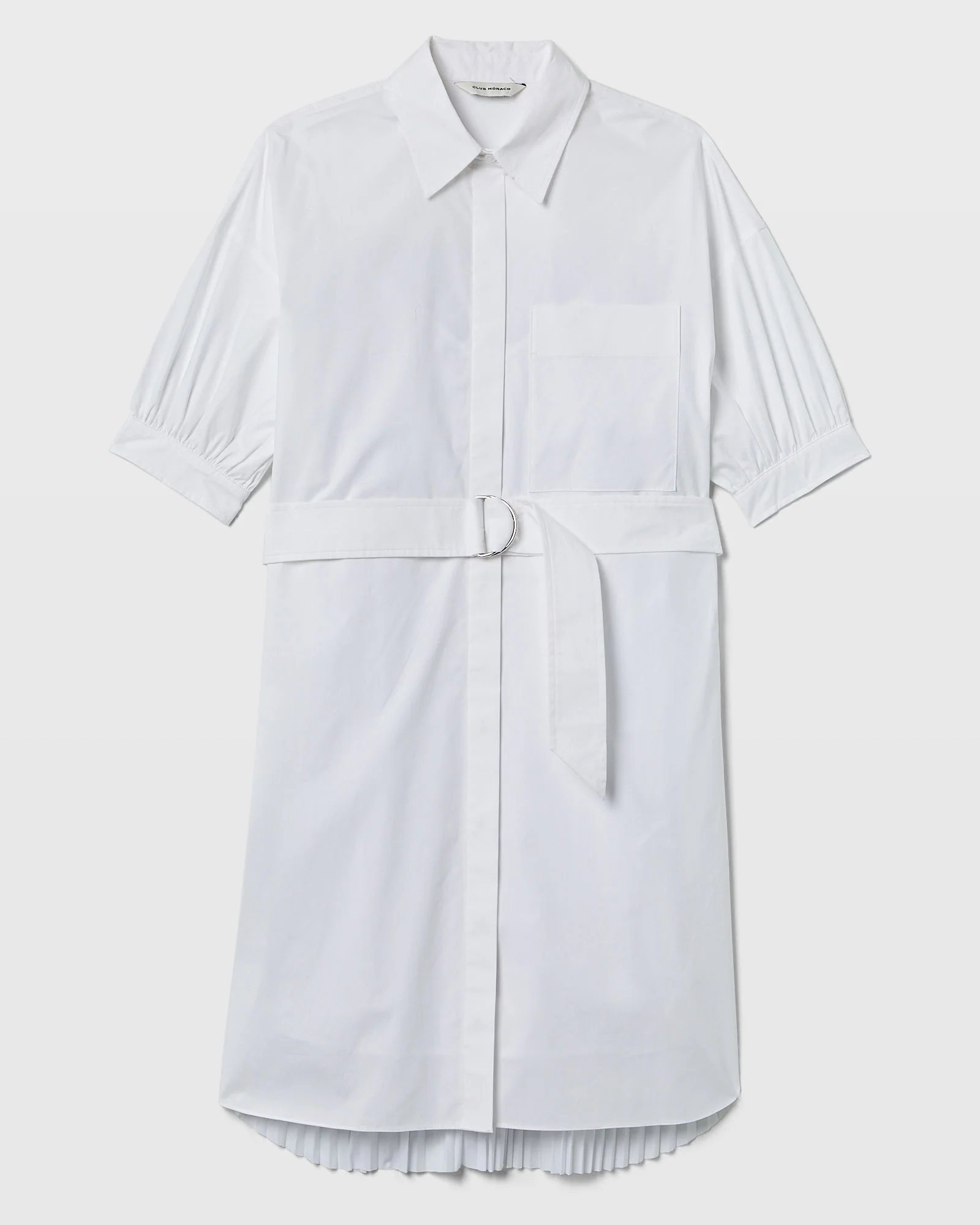Novel Pleated Shirt Dress
