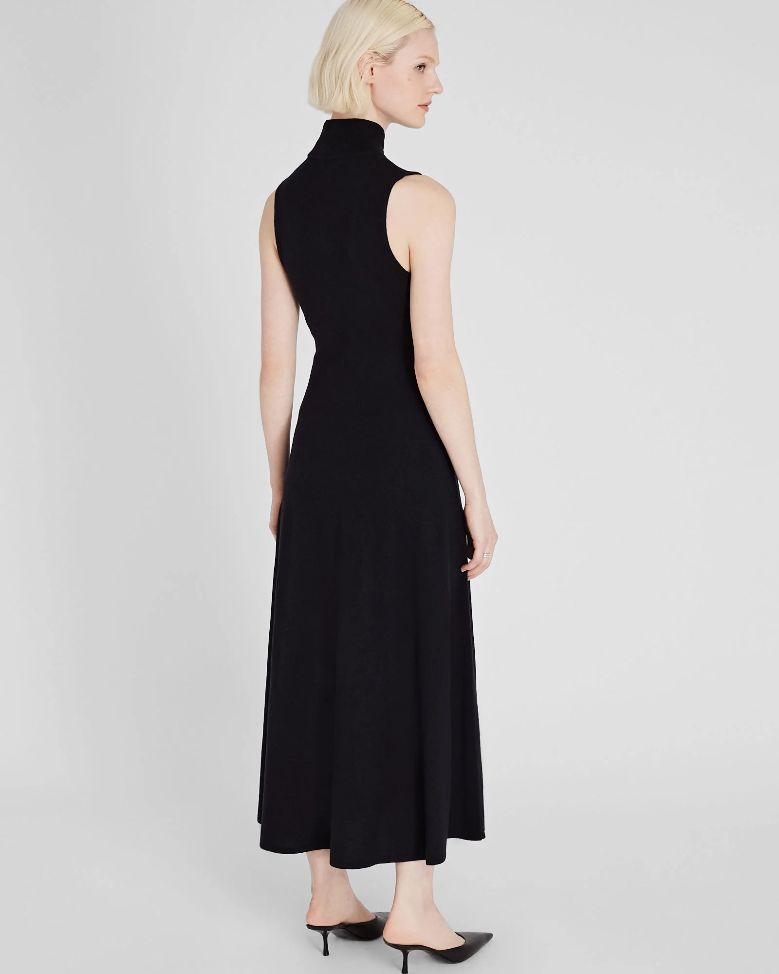 Sleeveless Turtleneck Maxi Dress
