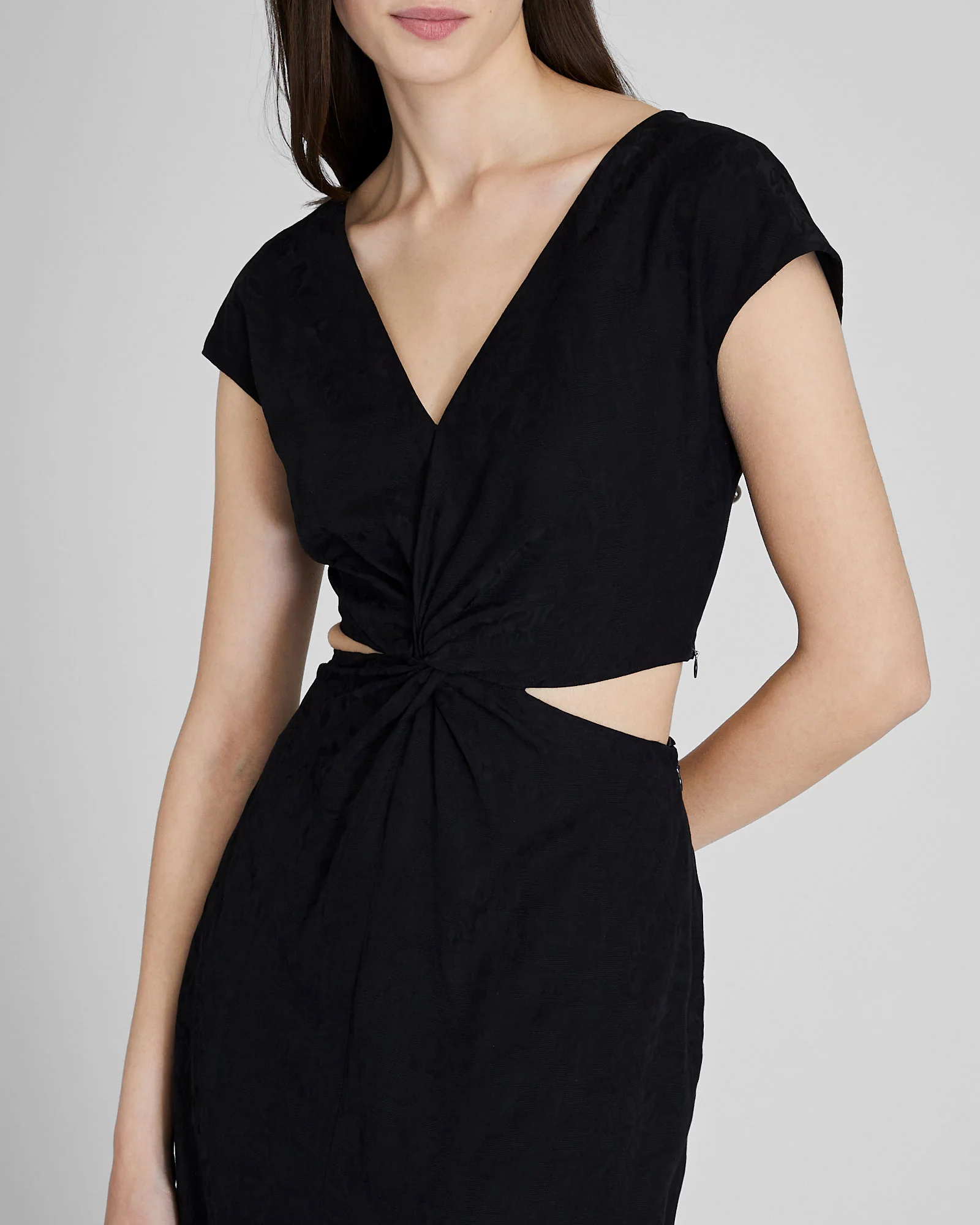 Twist Front Cut Out Maxi Dress