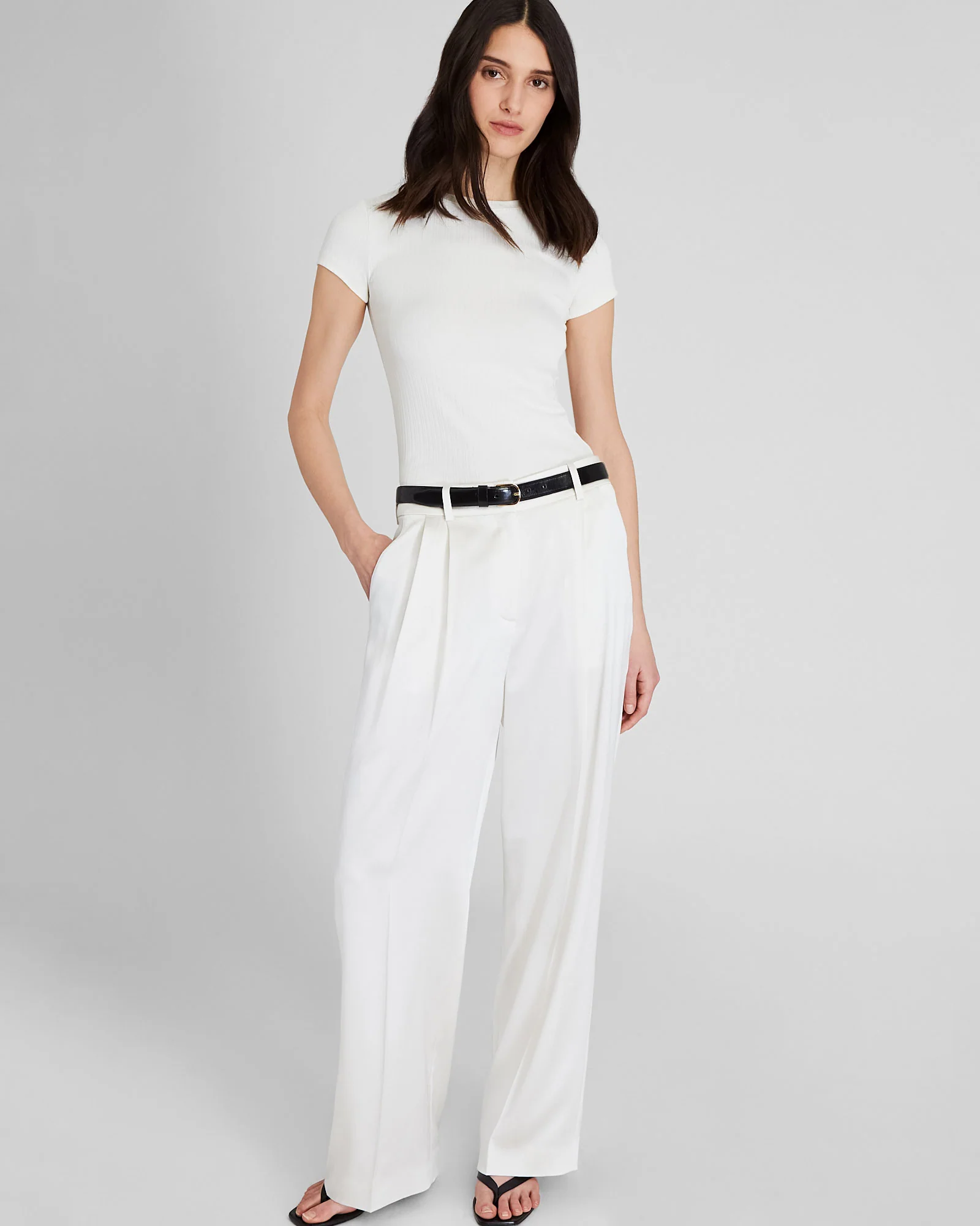 Silk Charmeuse Pleated Pant