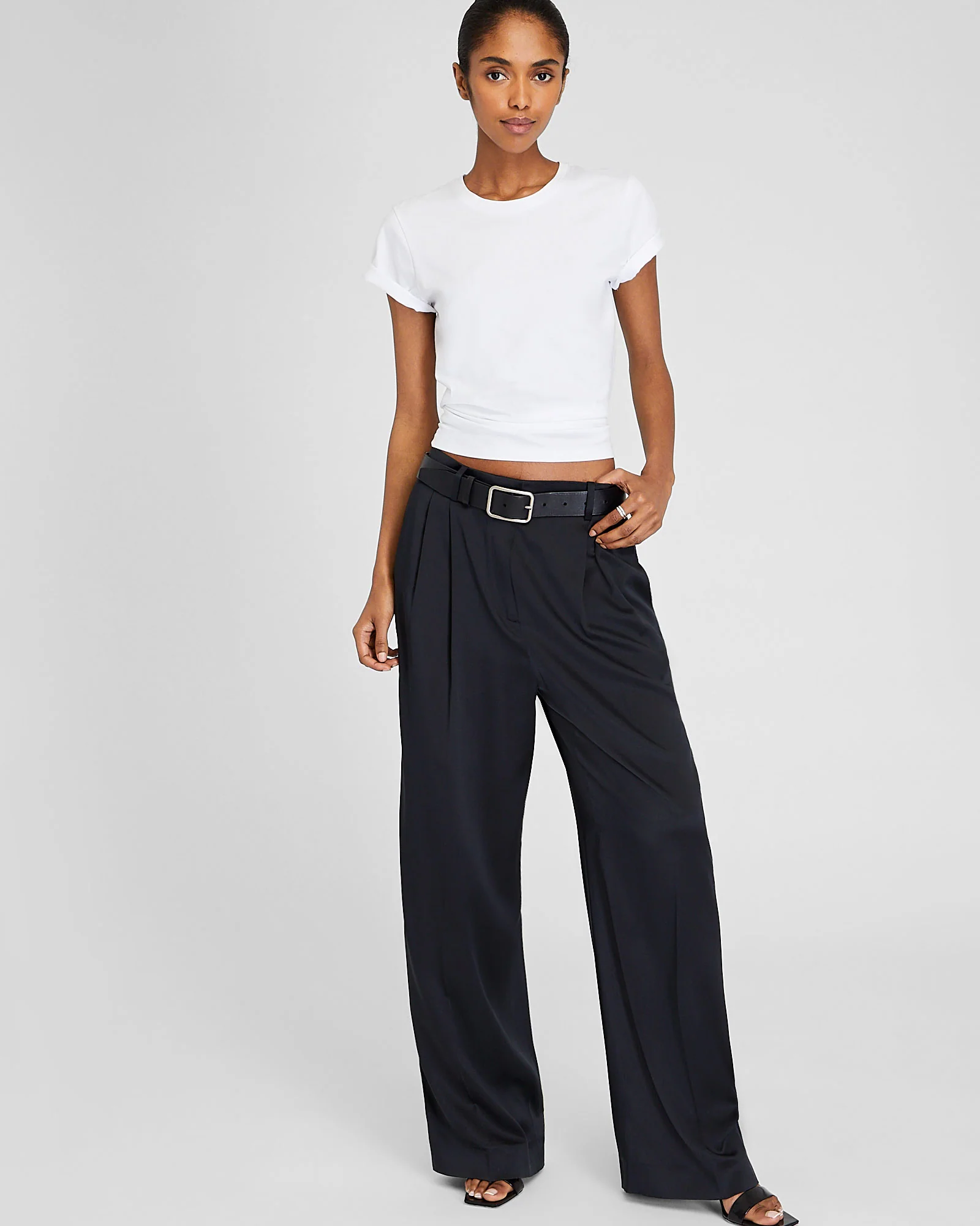 Silk Charmeuse Pleated Pant