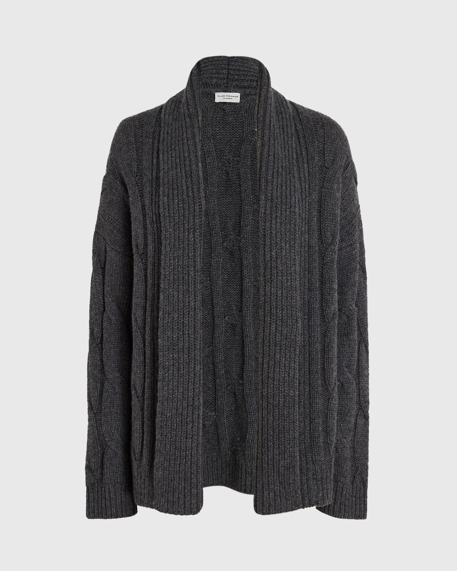 Cashmere Cable Wrap Cardigan
