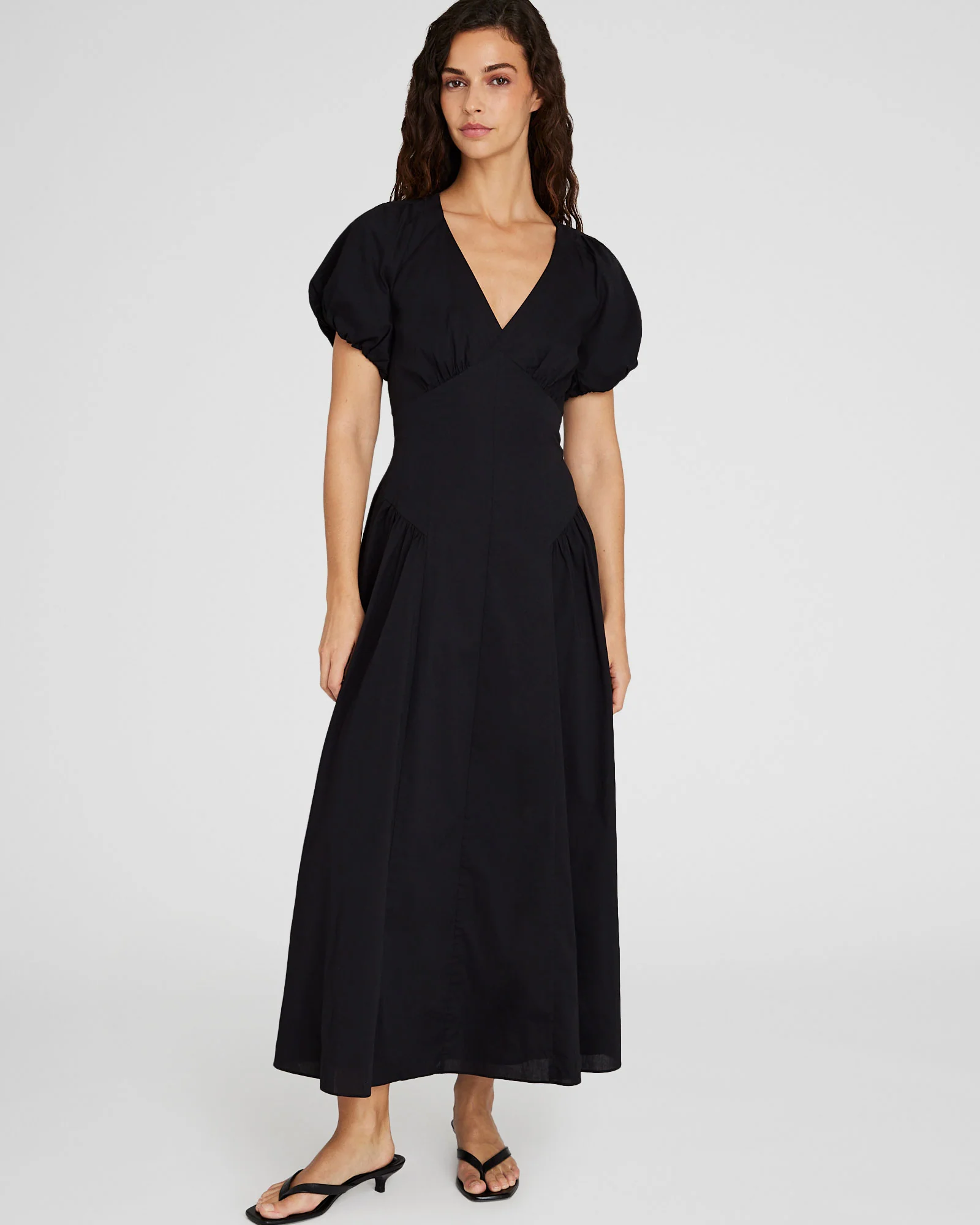 Puff Sleeve Maxi Dress