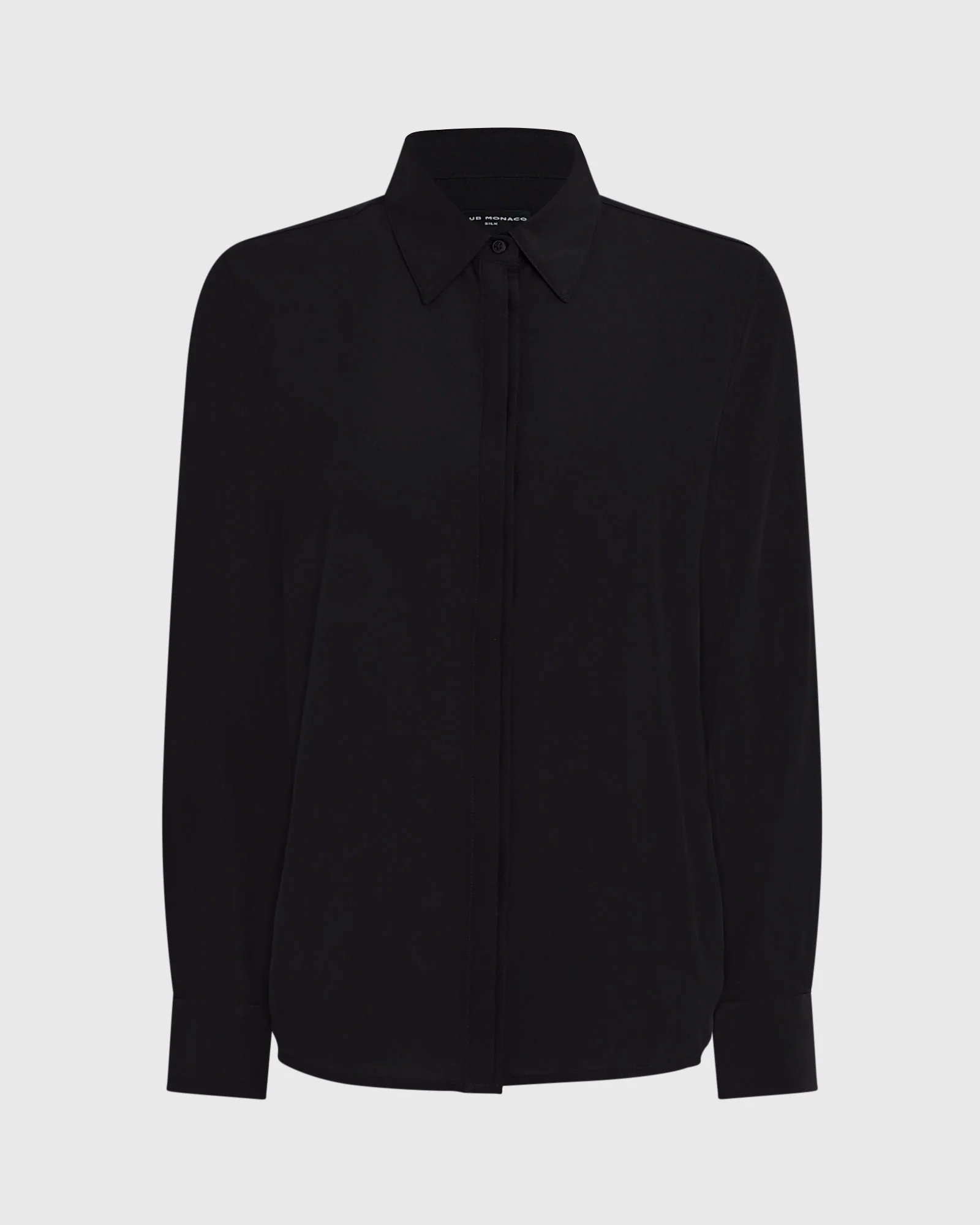 Long-Sleeve Silk Detail Shirt