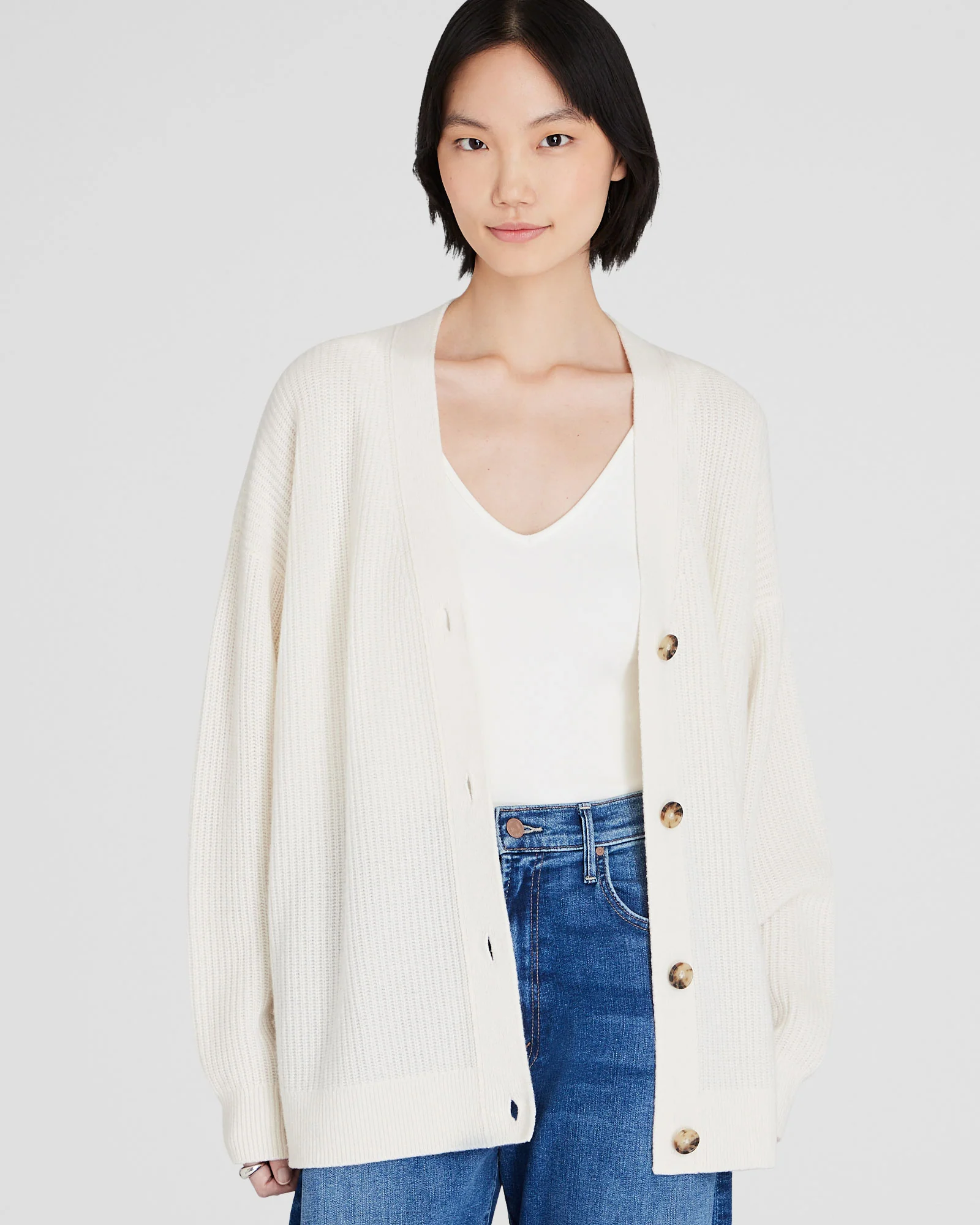 Cashmere Relaxed Knit Cardigan