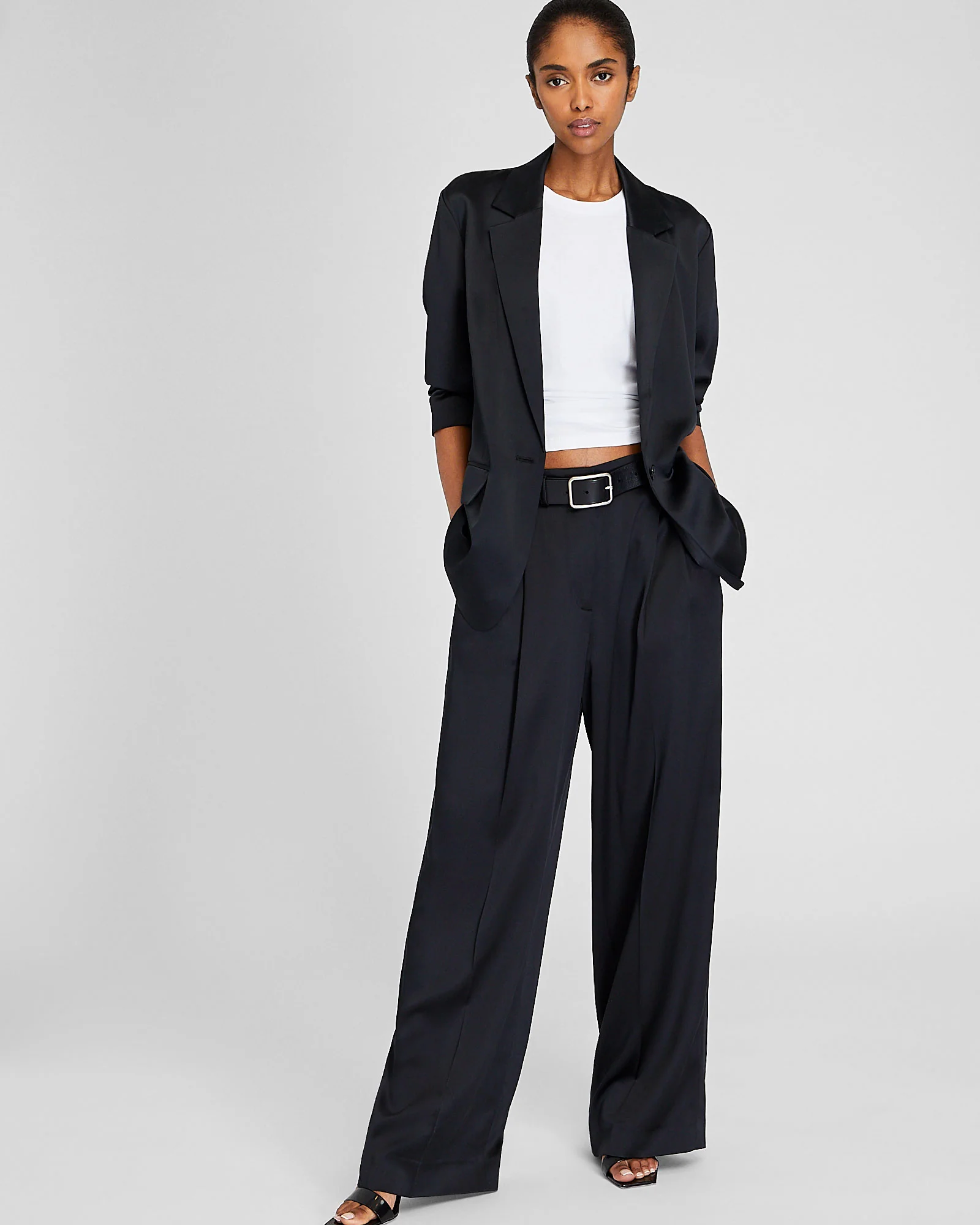 Silk Charmeuse Pleated Pant