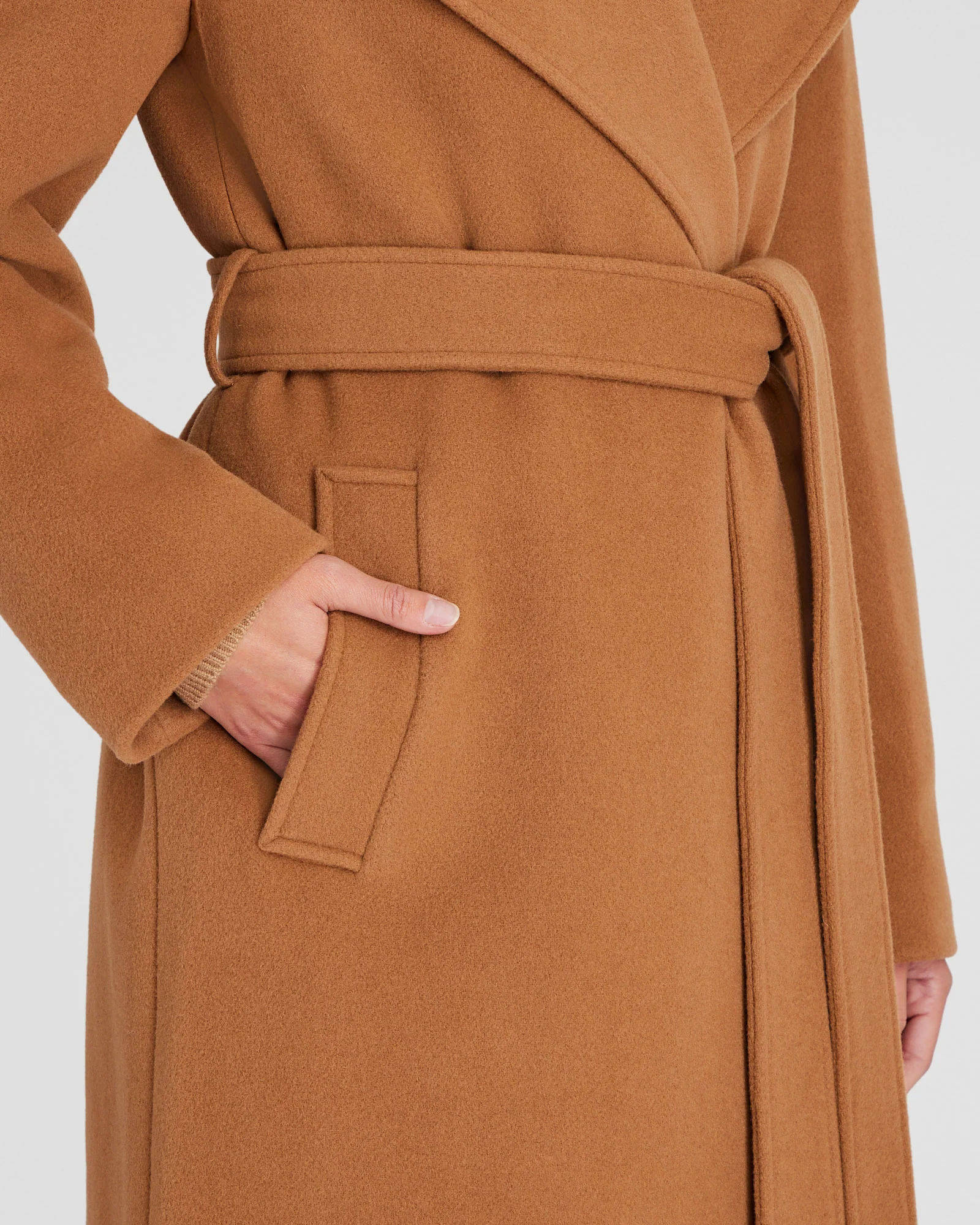 Shawl Collar Wrap Coat