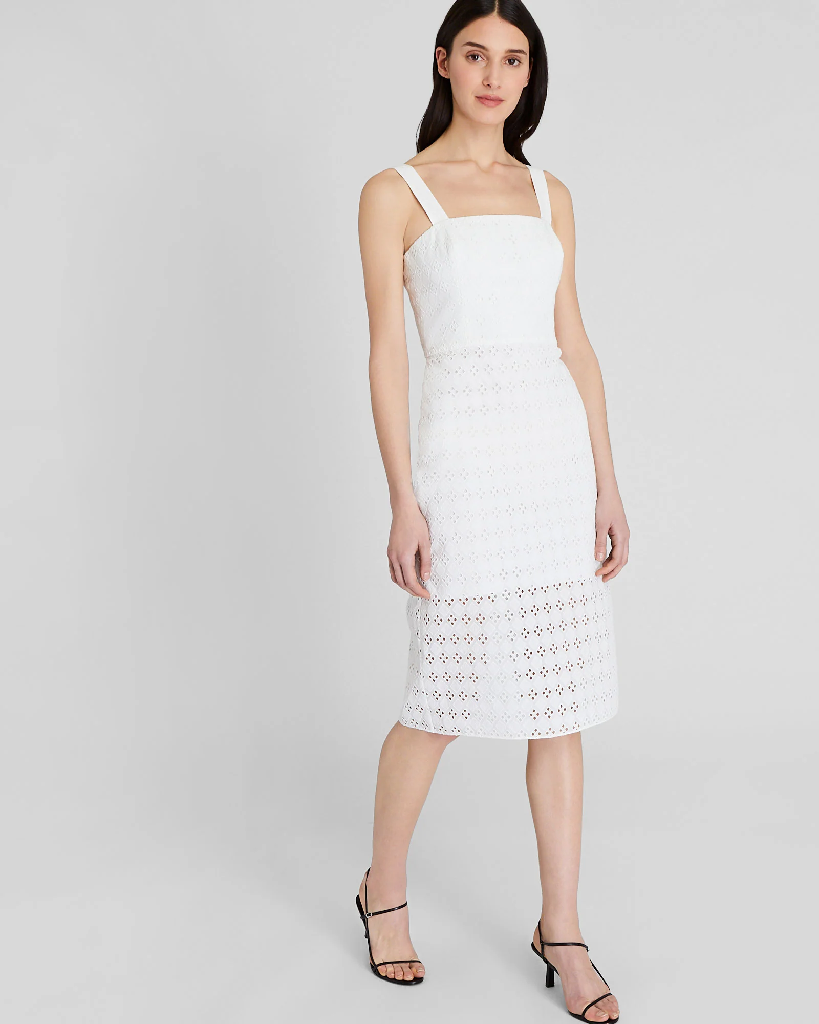 Eyelet Midi Dress