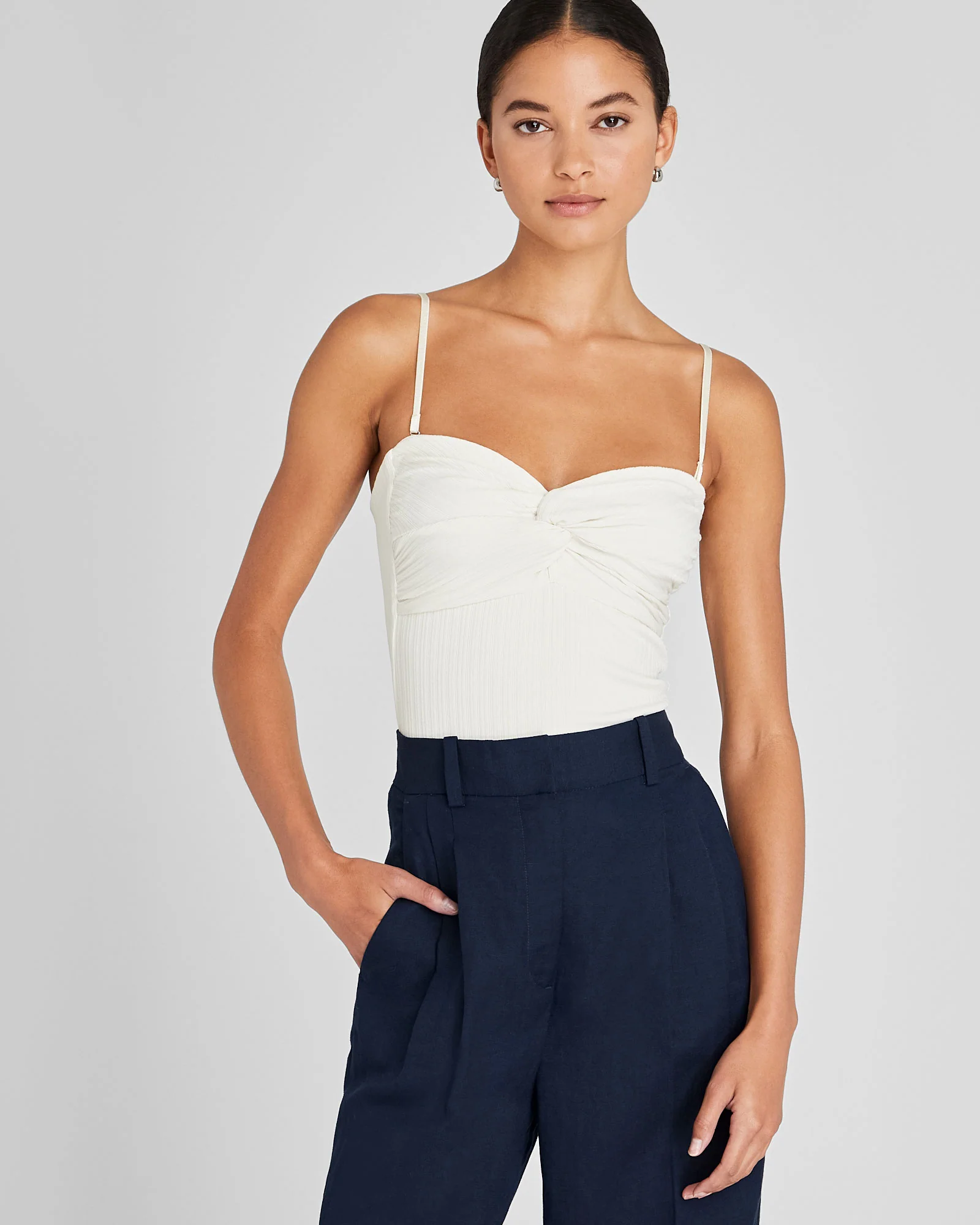 Plissé Bustier Top
