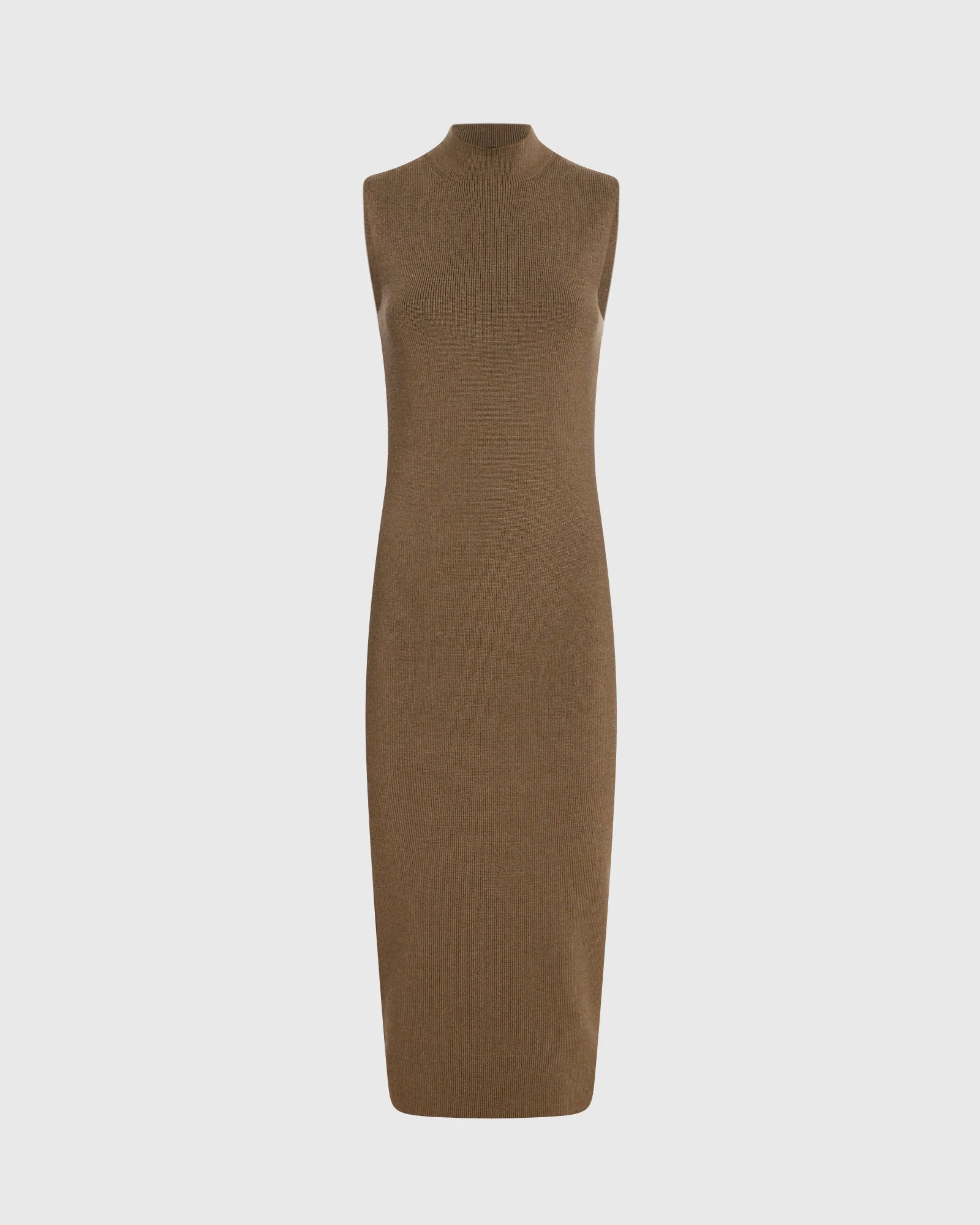 Merino Ribbed Mockneck Dress