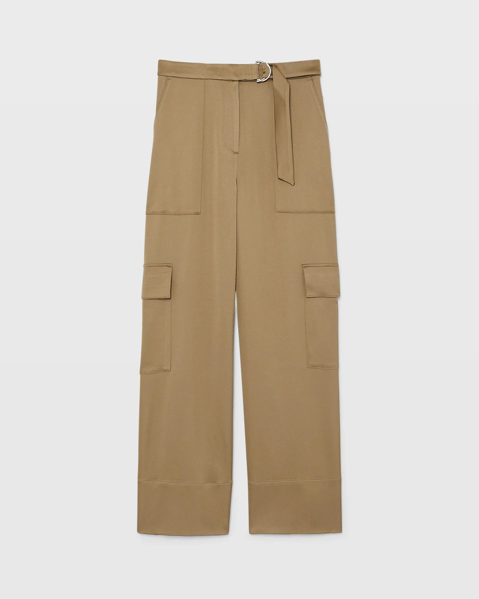 Satin Belted Cargo Pant