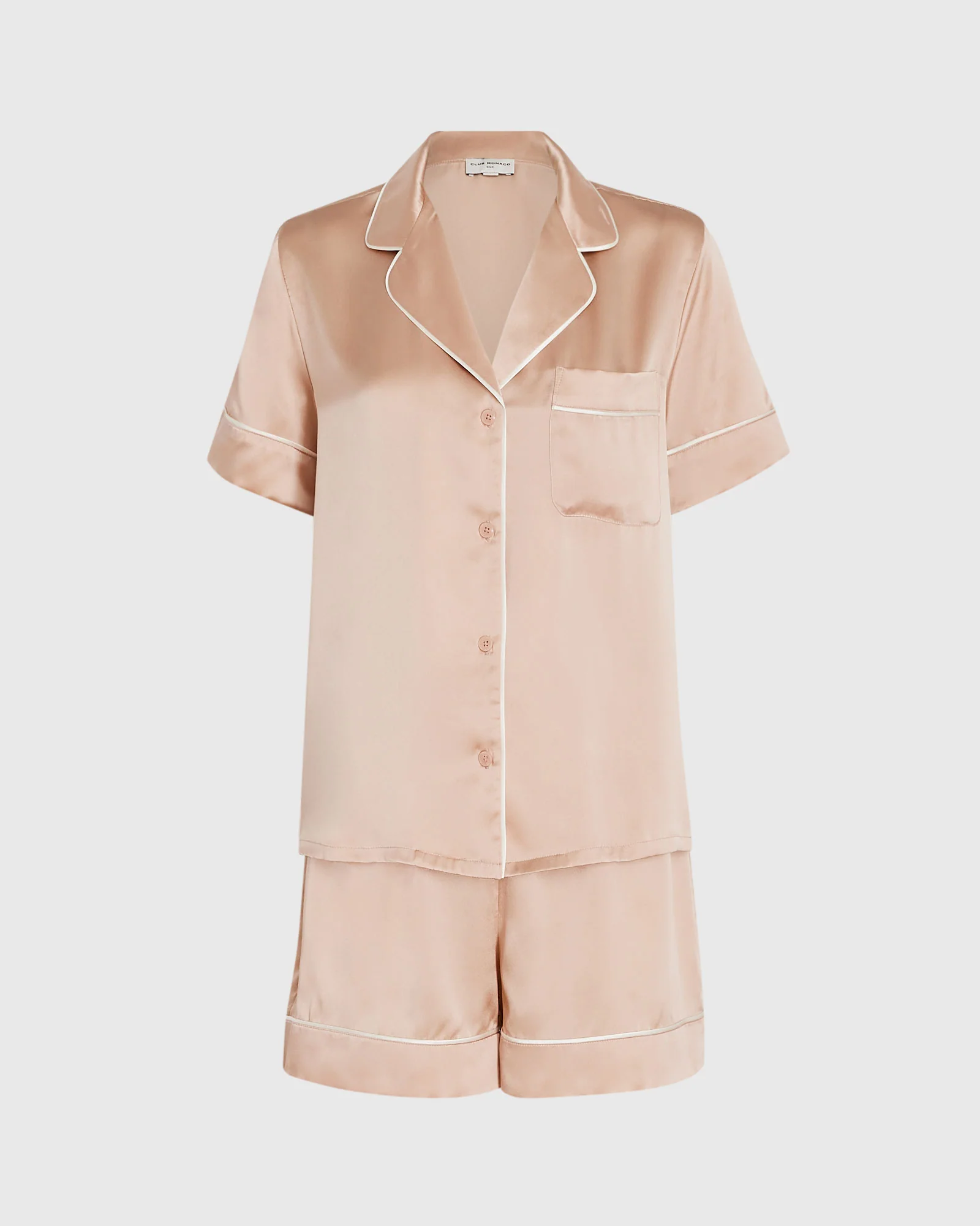 Silk Short-Sleeve Pajama Set