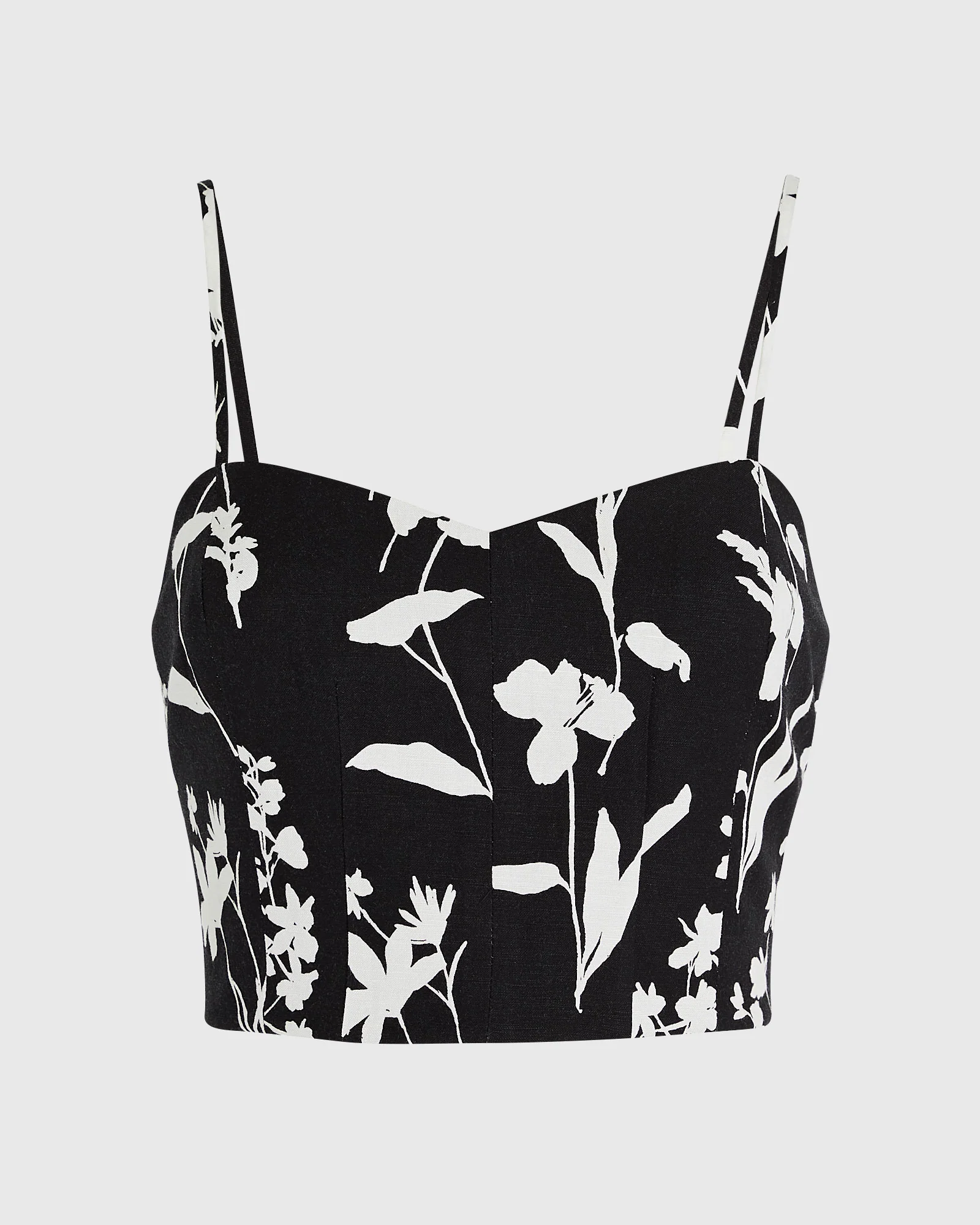 Printed Smocked Bandeau Top