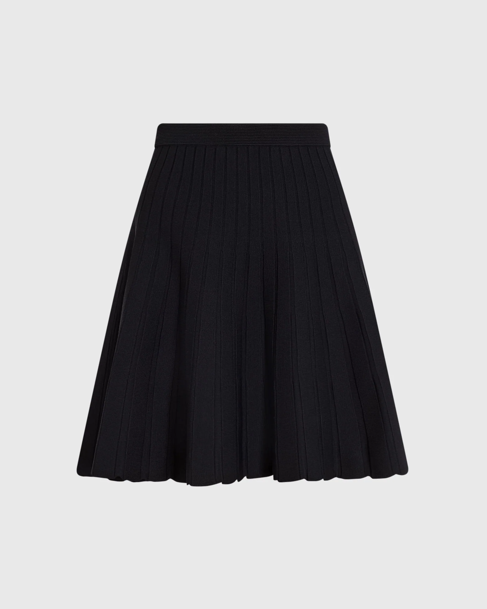 Pleated Mini Knit Skirt