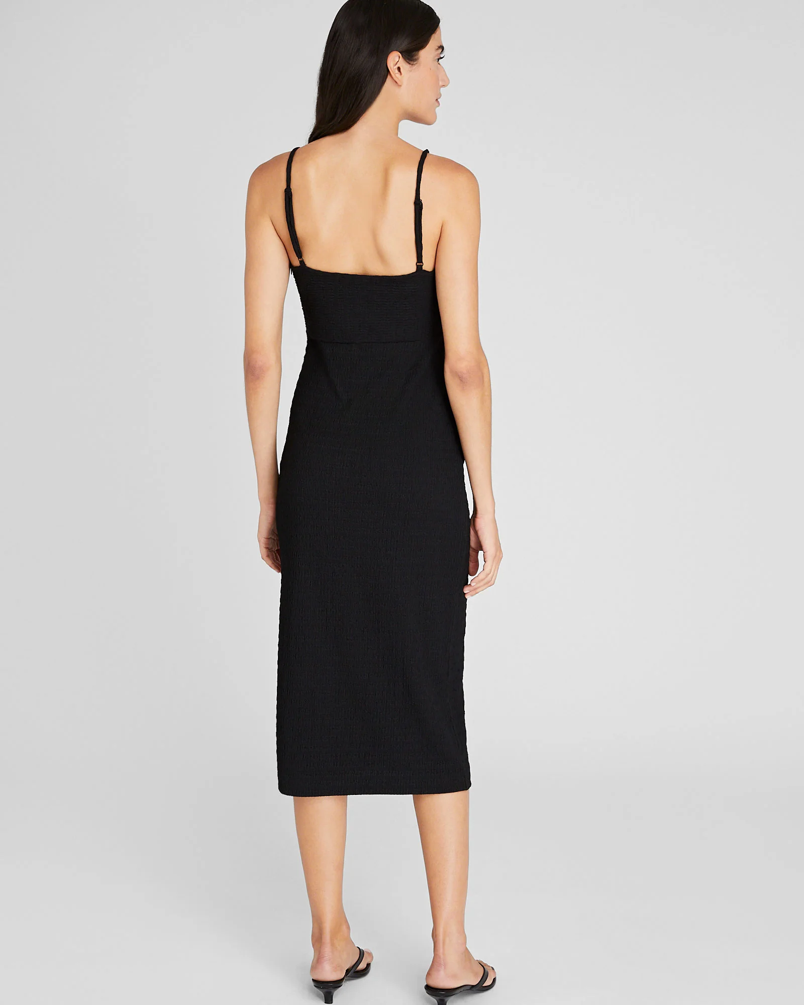 Mock Smock Midi Dress