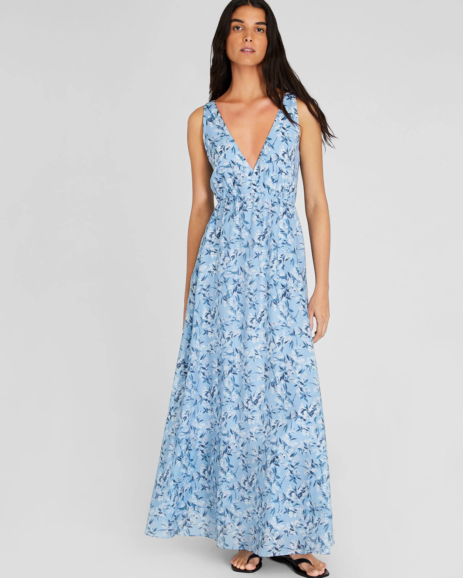 Sleeveless Organza Maxi Dress