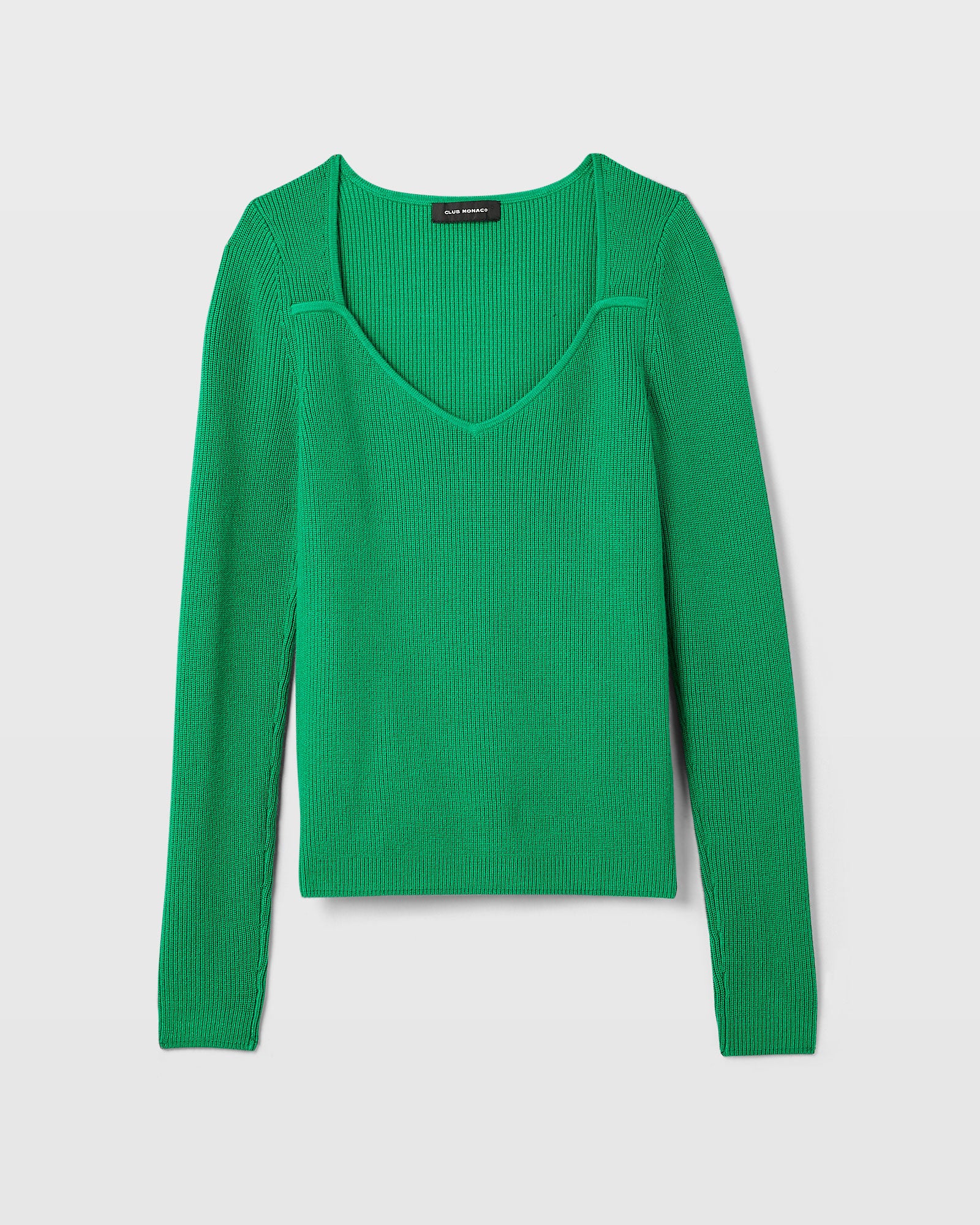 Shrug Neck Rib Sweater