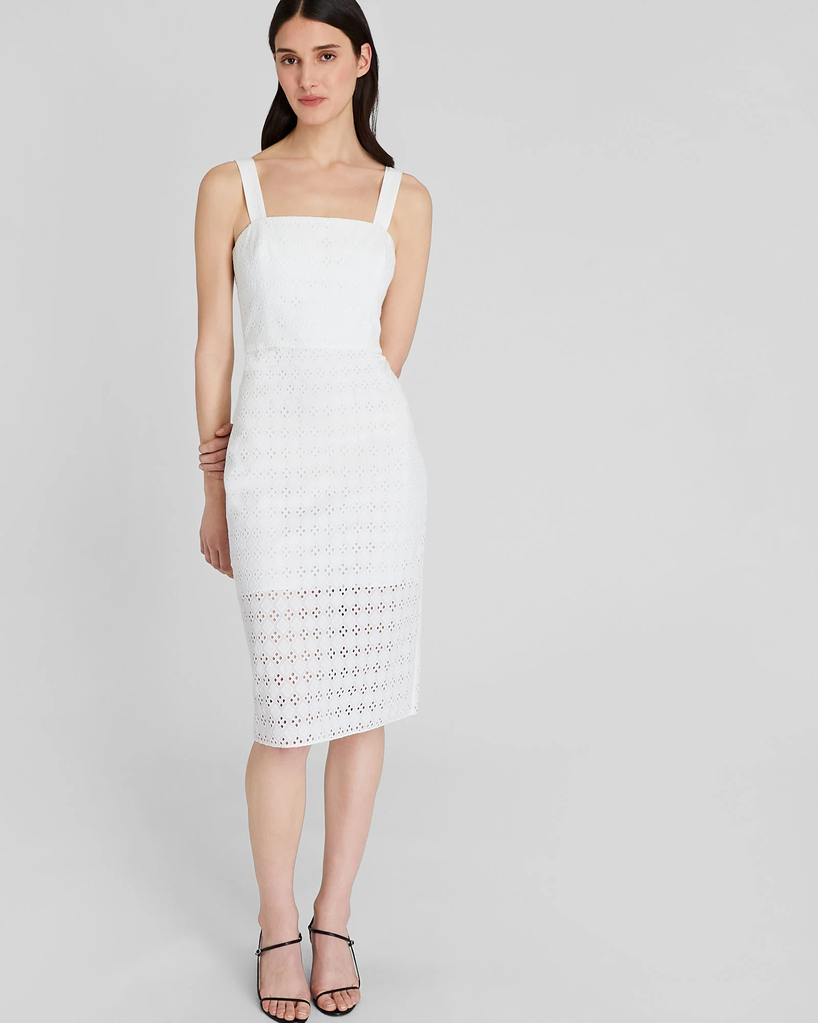 Eyelet Midi Dress
