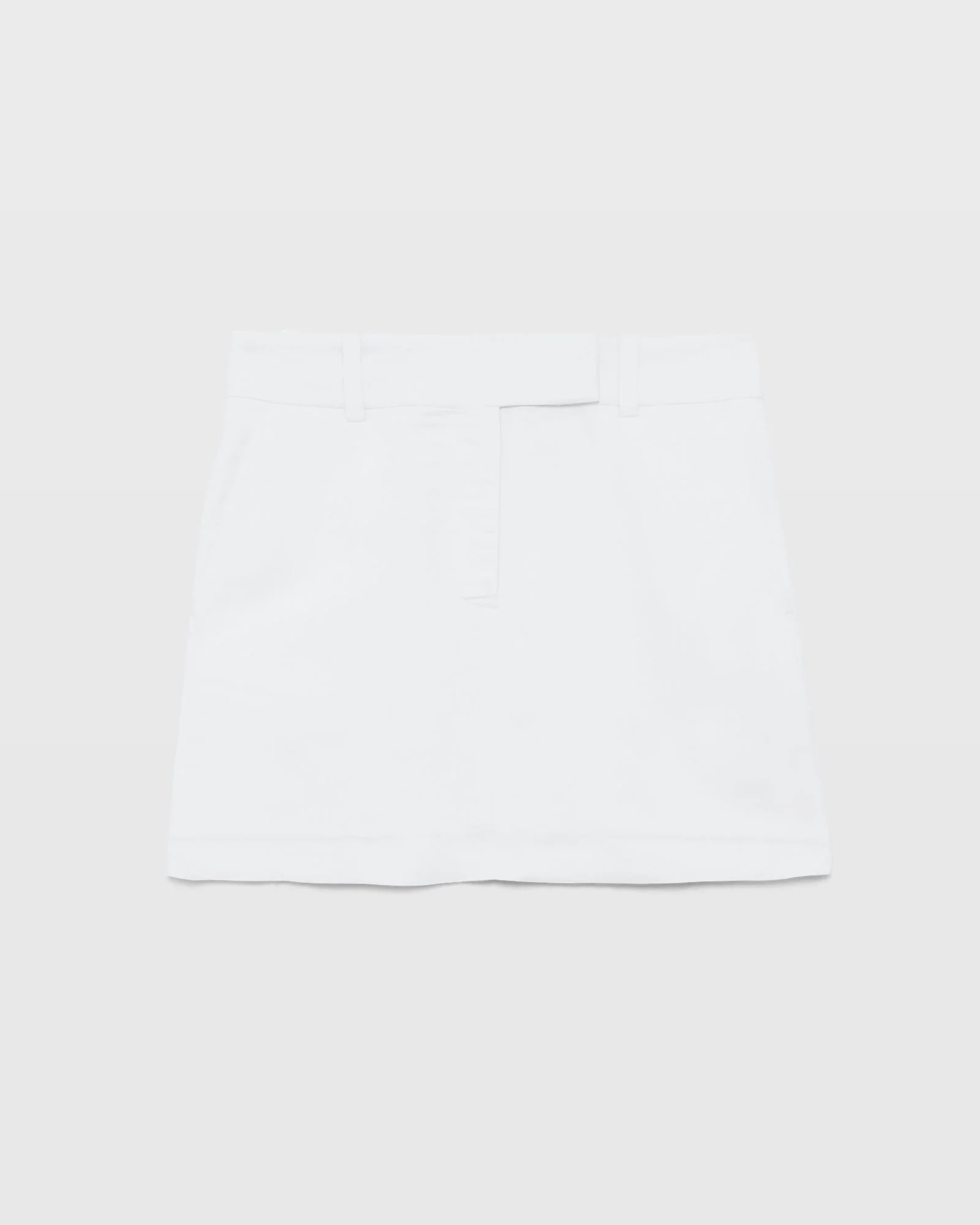 Trouser Style Linen-Blend Mini Skirt