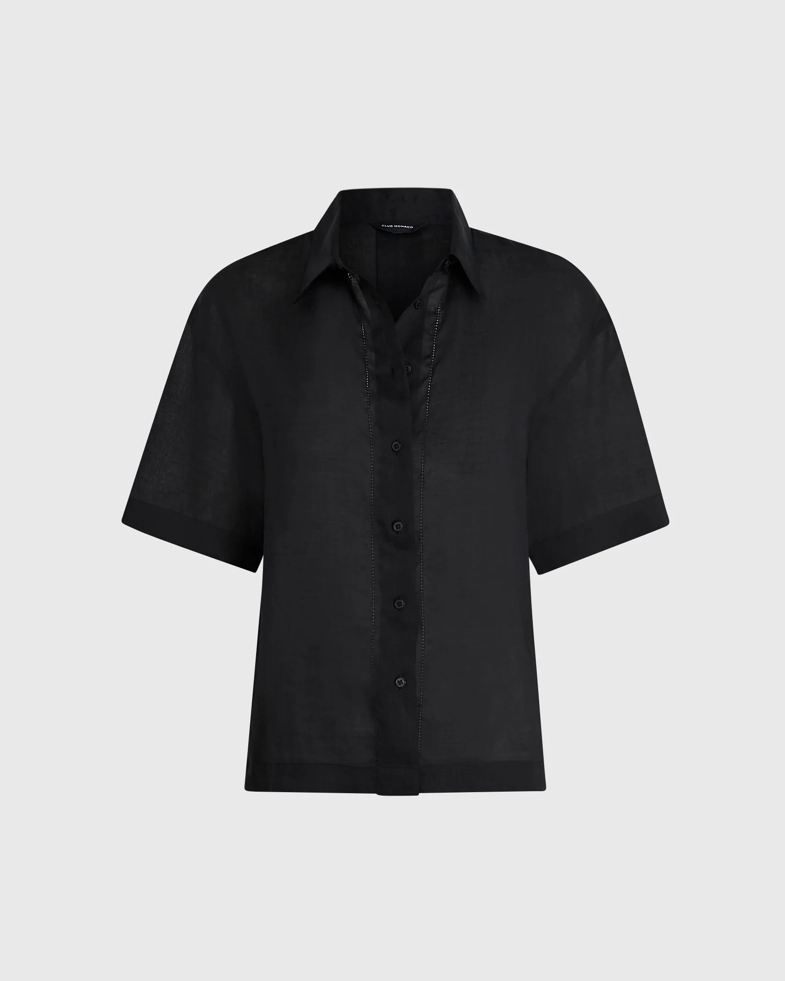 Ramie Button-Down Shirt