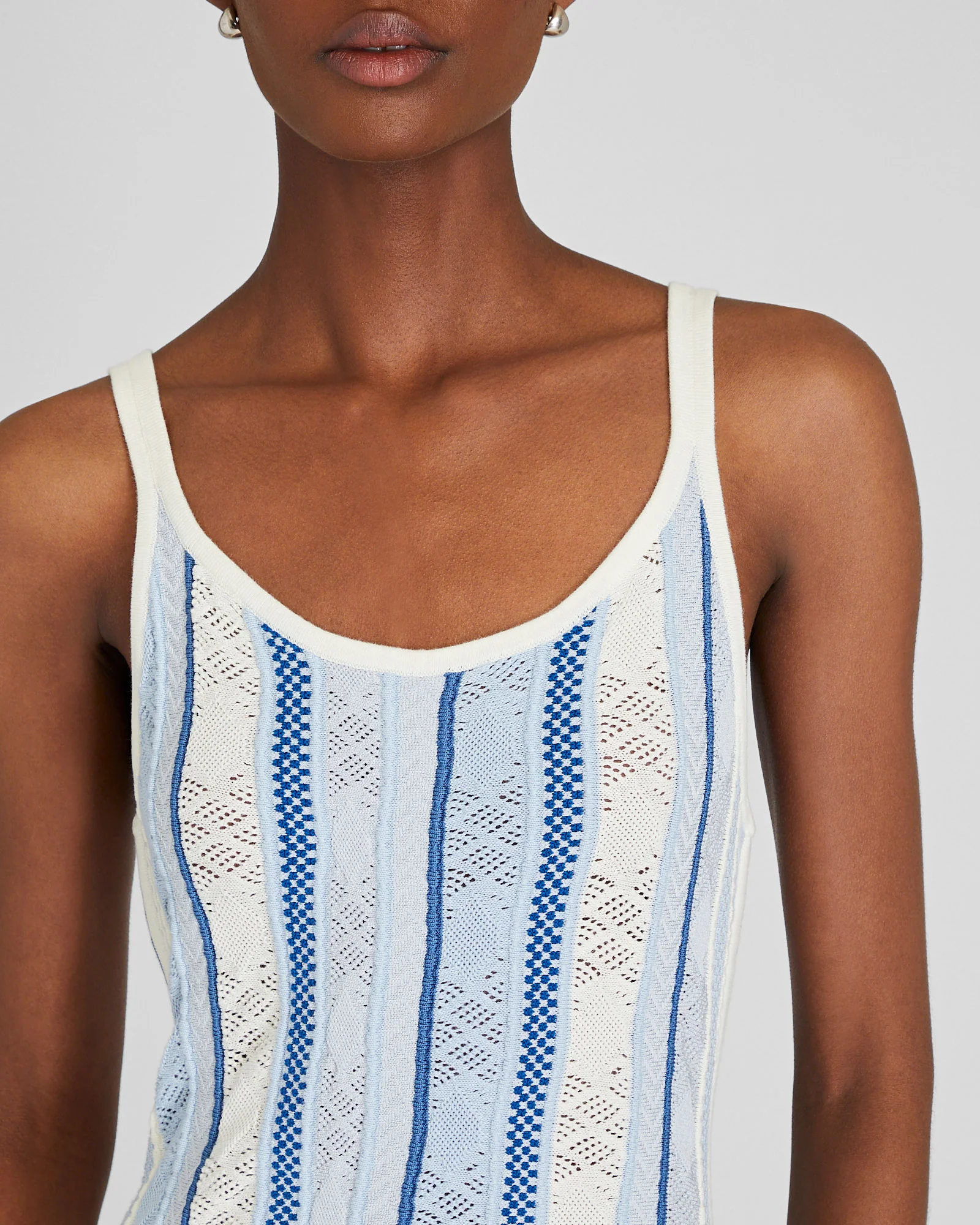 Multi-Stitch Stripe Dress