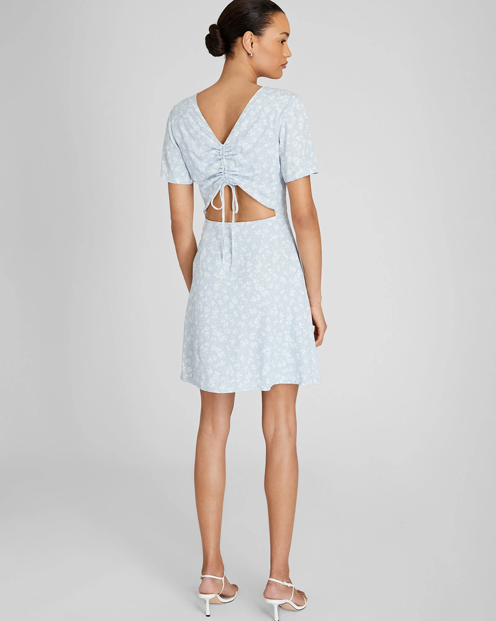 Cut Out Short Sleeve Mini Dress