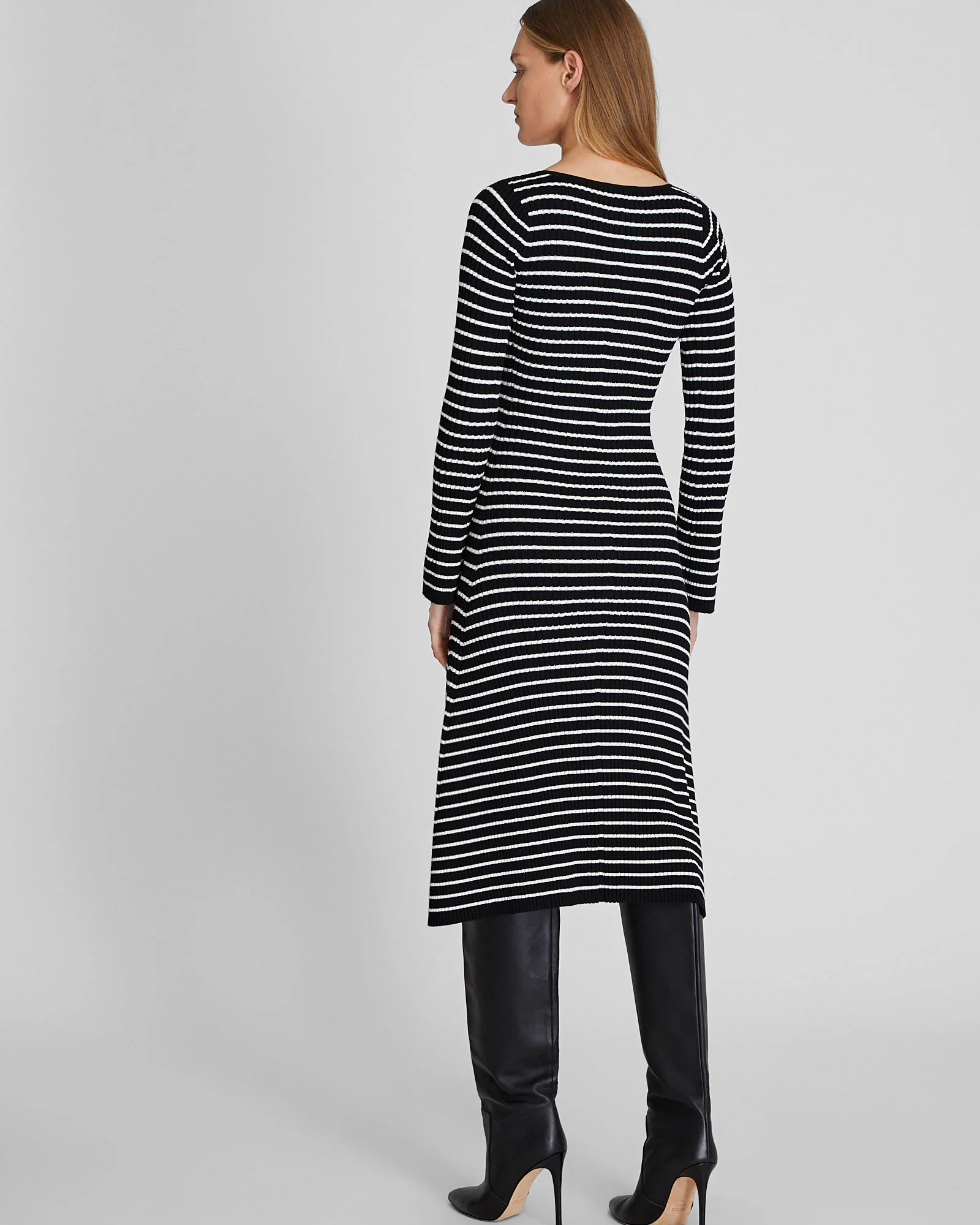 Midi Striped Sweater Dress