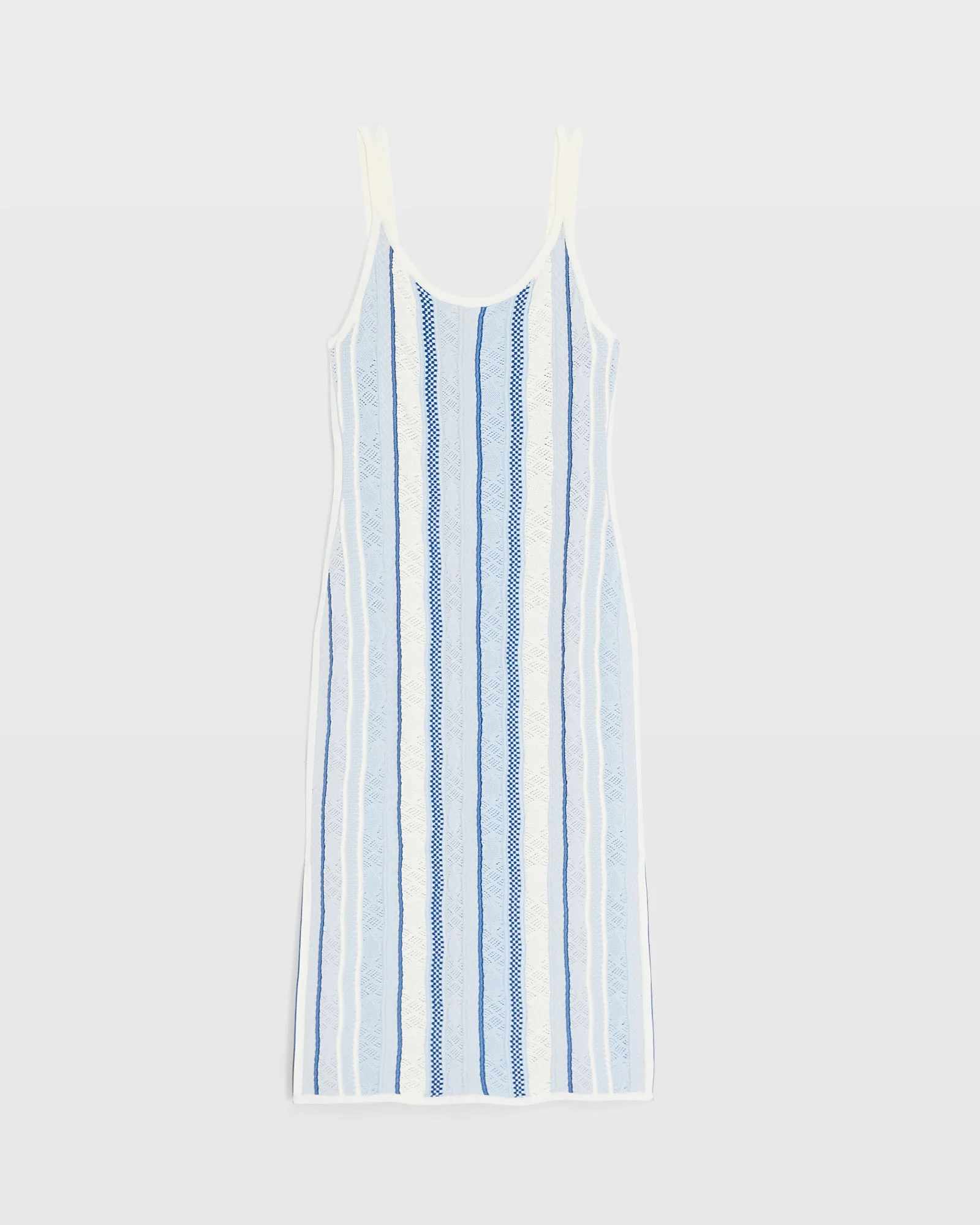 Multi-Stitch Stripe Dress