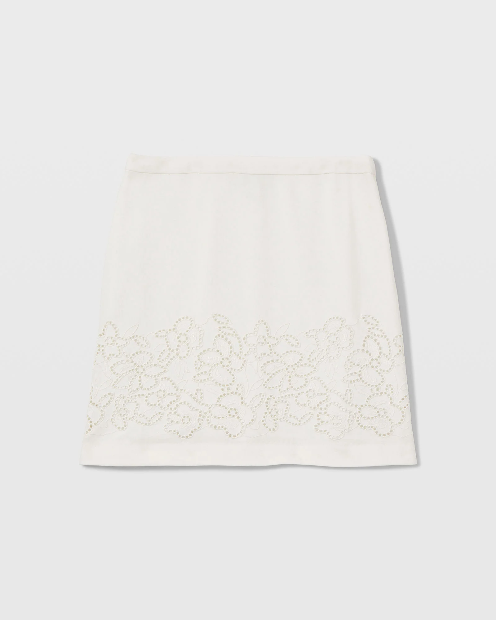 Embroidered Eyelet Mini Skirt