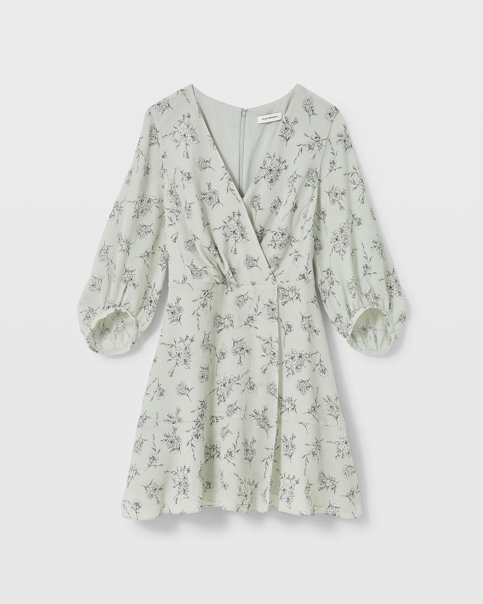 Pitched Sleeve Mini Dress