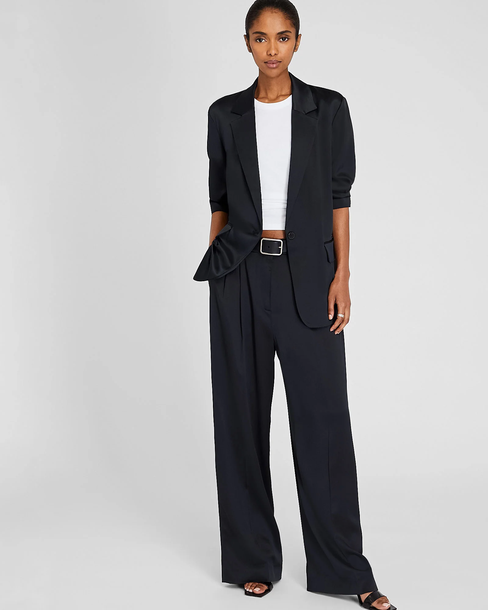 Silk Charmeuse Pleated Pant