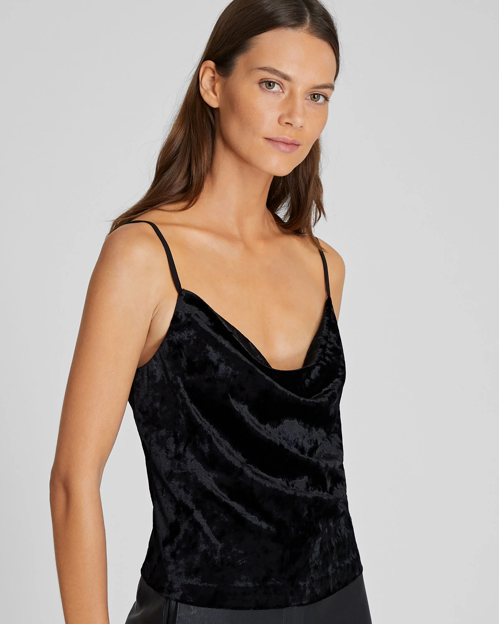 Crushed Velvet Cowl Neck Cami
