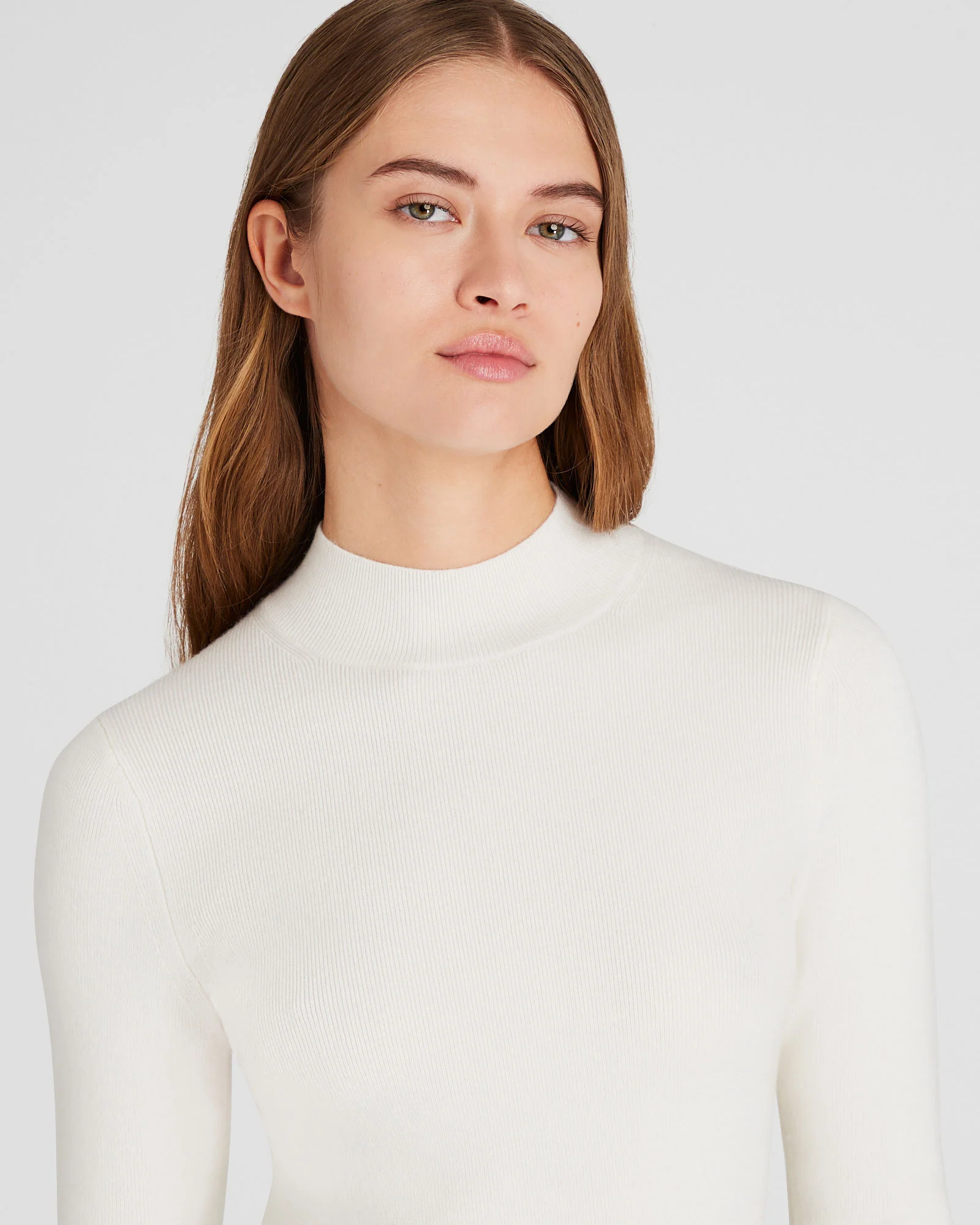 Merino Rib Mockneck Sweater