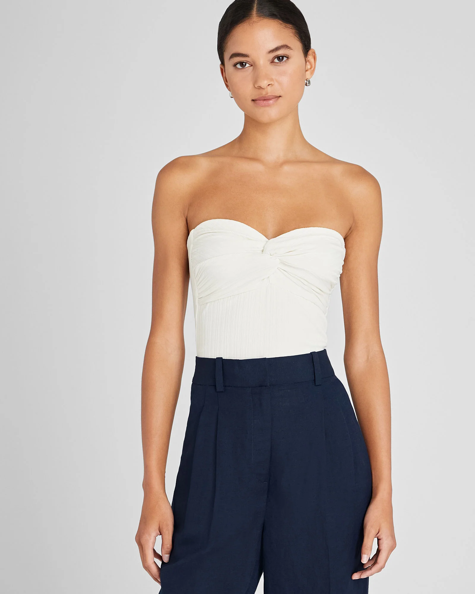 Plissé Bustier Top