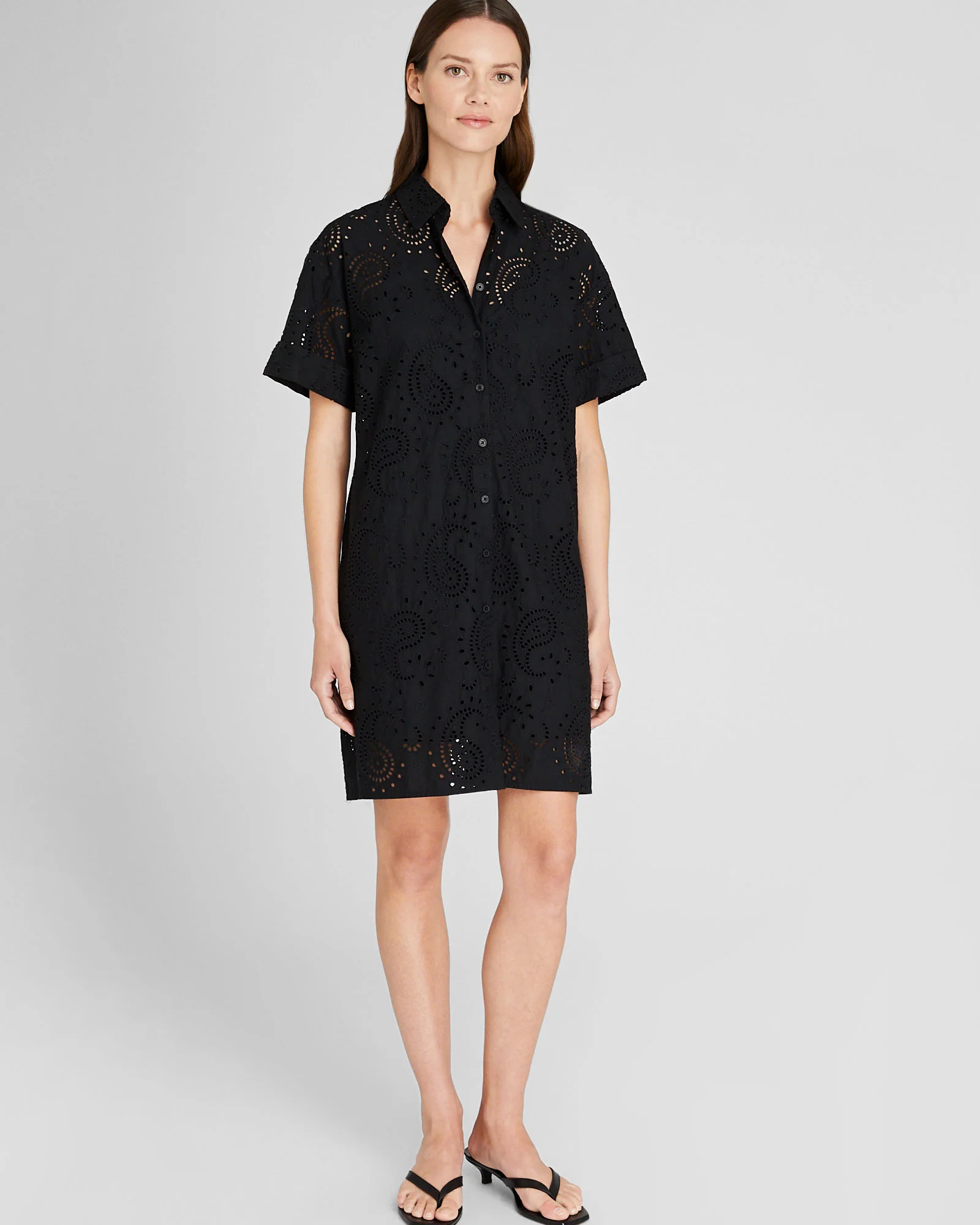 Eyelet Shirt Dress