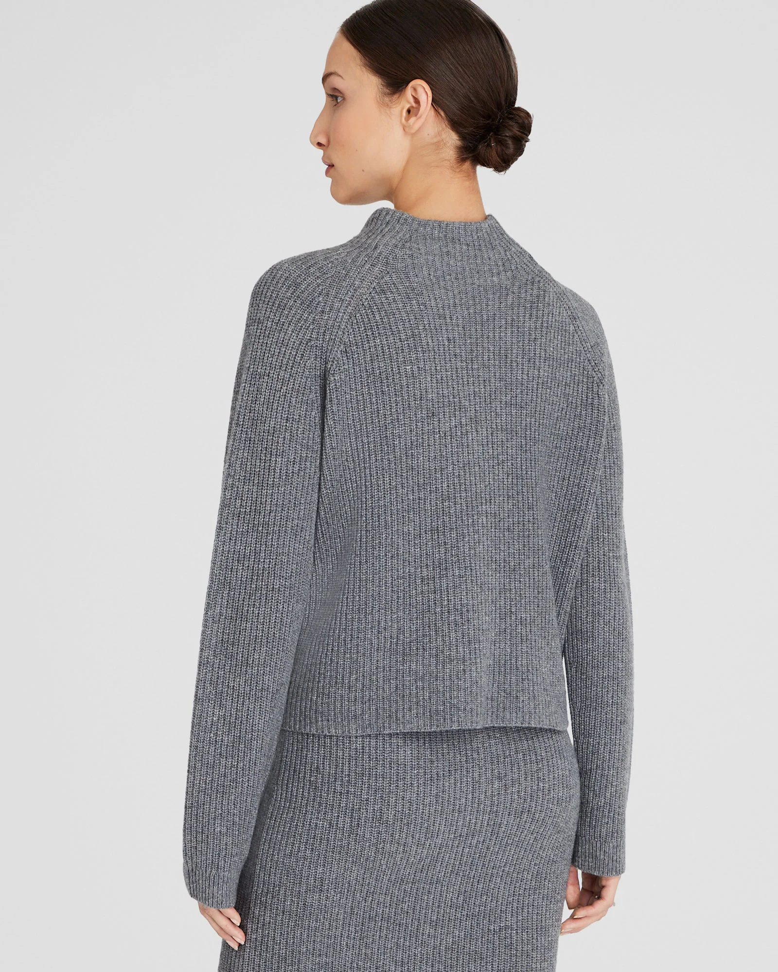 Cashmere Cropped Mockneck Sweater