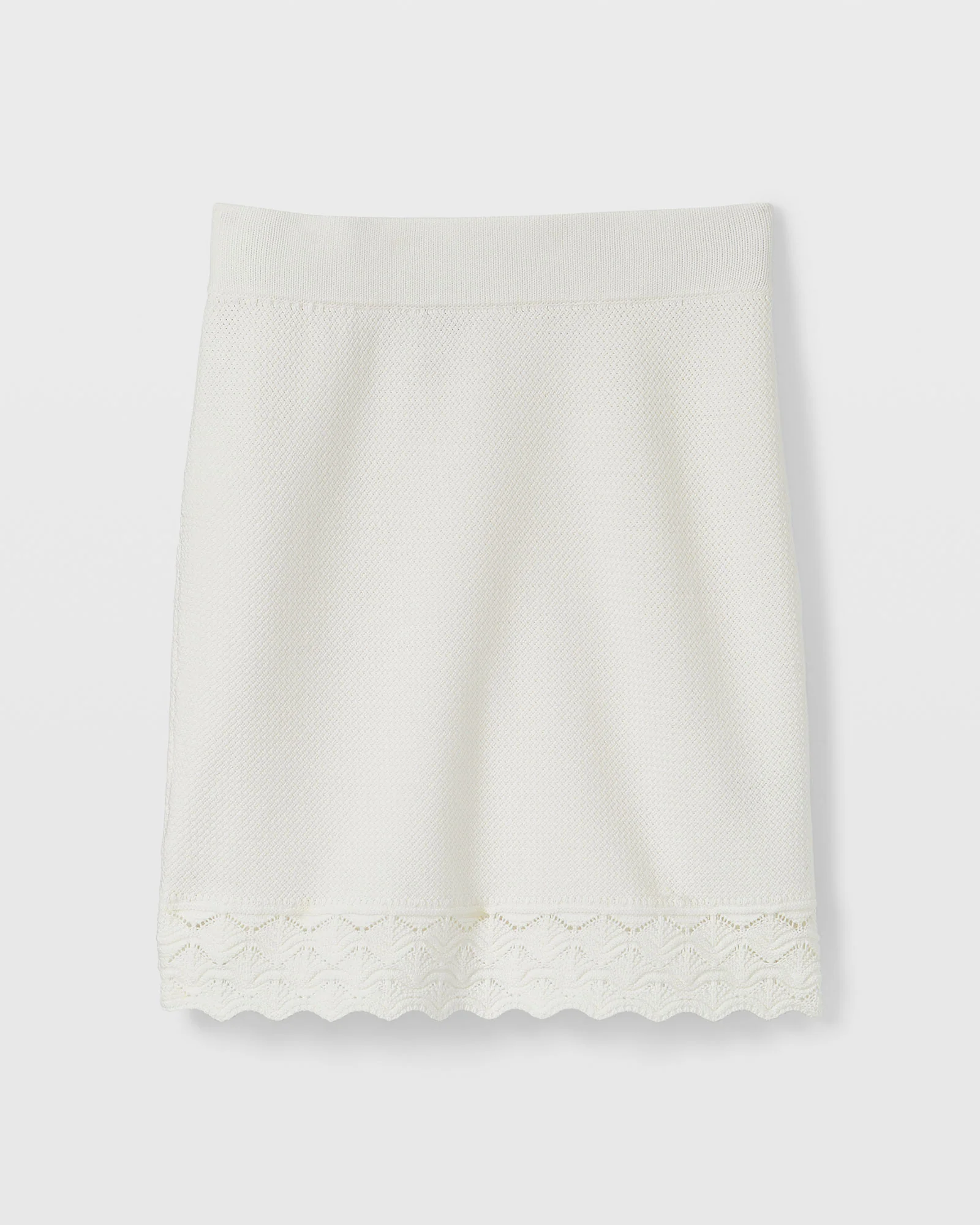 Pointelle Detail Mini Skirt