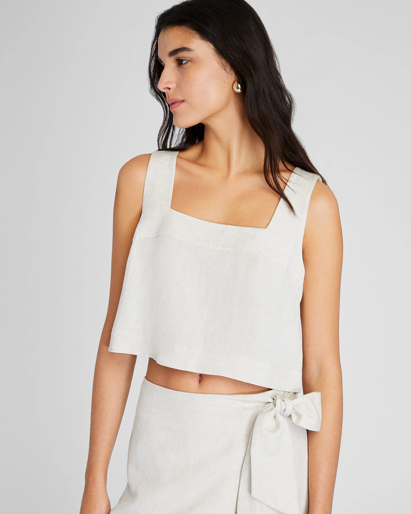 Linen Blend Shell Top